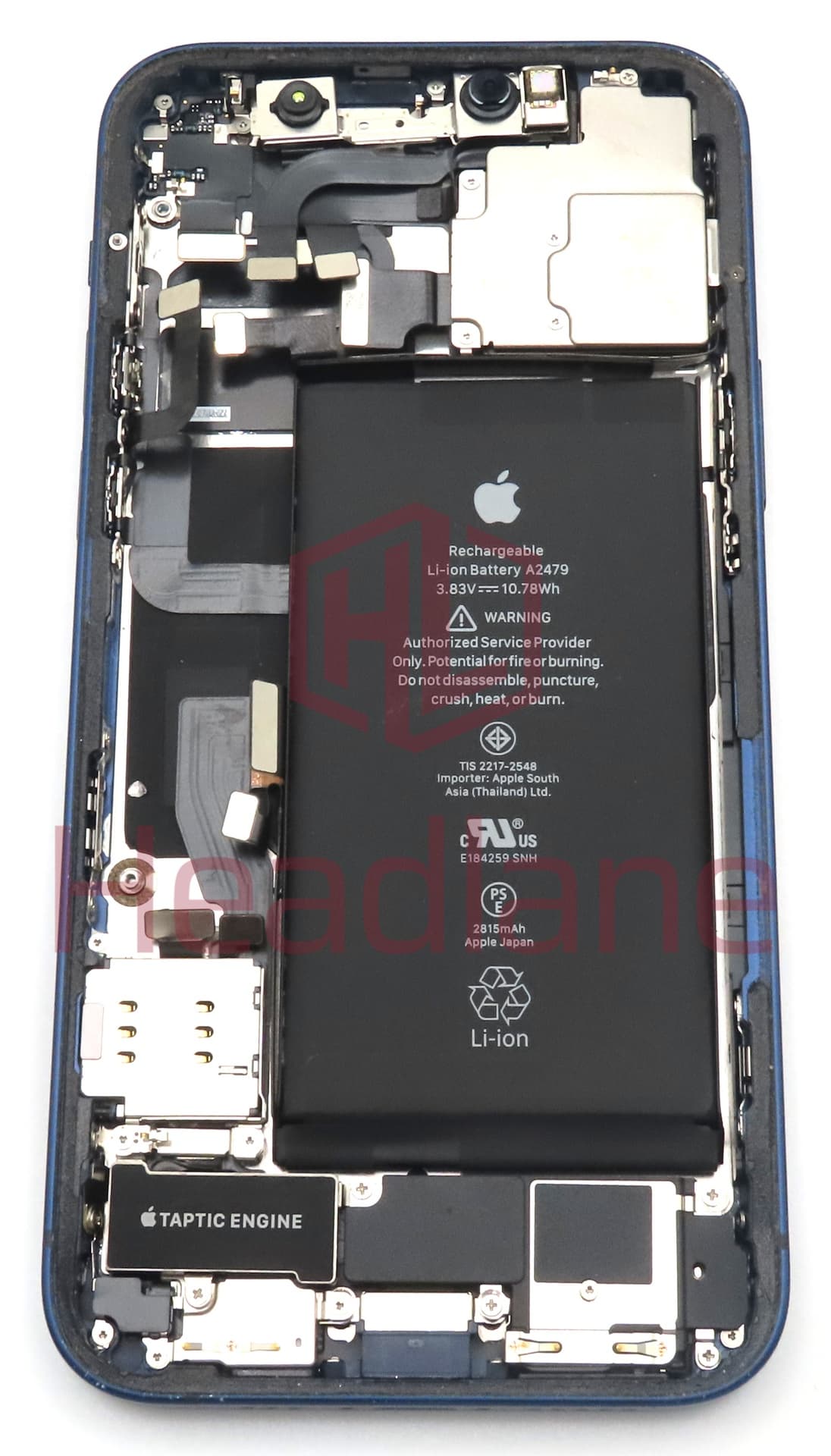 Apple iPhone 12 Back / Battery Cover + Small Parts - Blue (Pulled - Grade C) - view 2