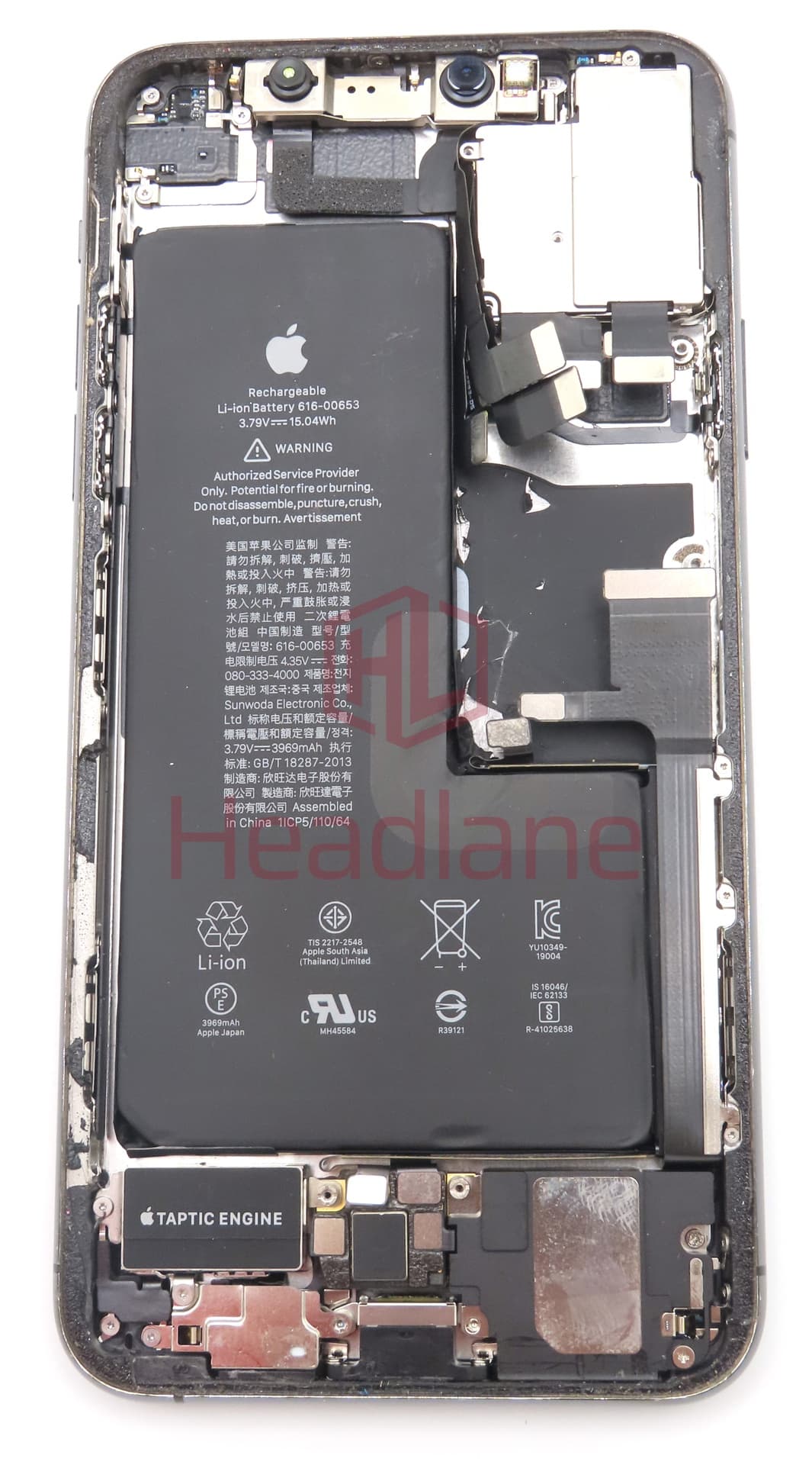 Apple iPhone 11 Pro Max Back / Battery Cover + Small Parts - Space Grey (Pulled - Grade B) - view 2