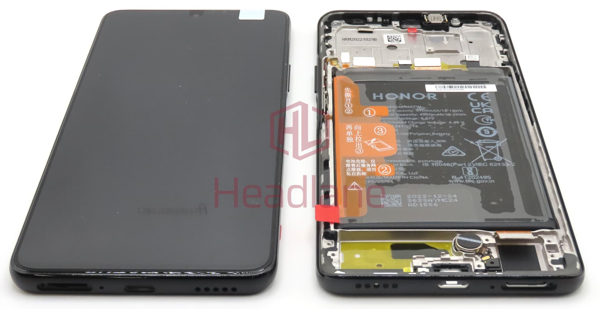 Honor Magic4 Lite LCD Display / Screen + Touch + Battery Assembly - Black - view 2