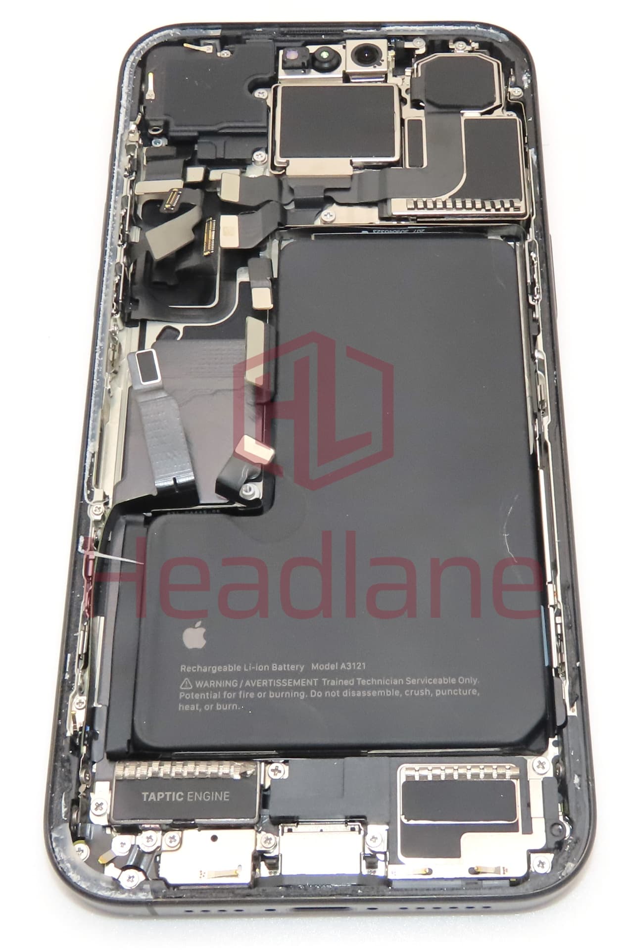 Apple iPhone 15 Pro Max Back / Battery Cover + Small Parts - Black Titanium (Pulled - Grade A) - view 2