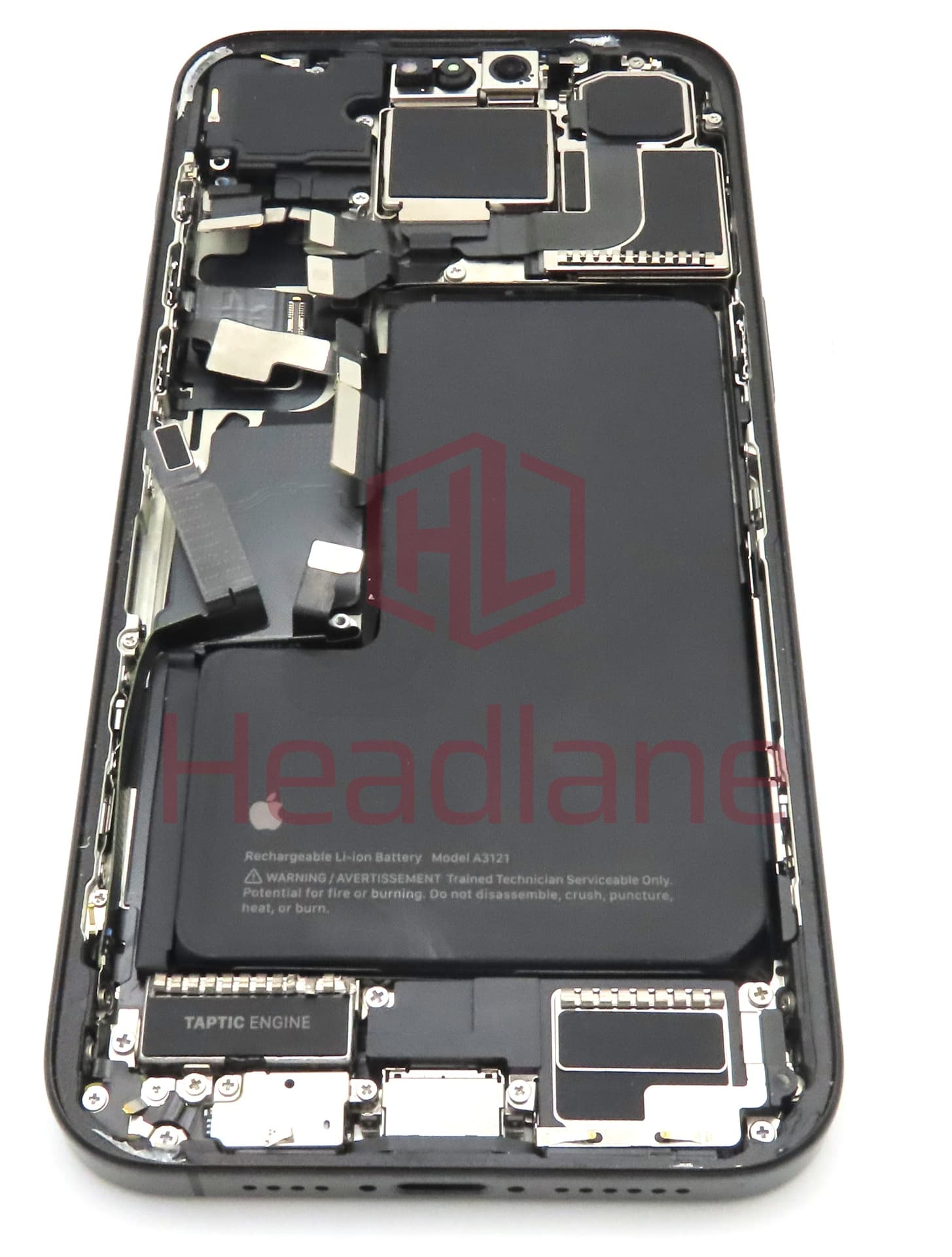 Apple iPhone 15 Pro Max Back / Battery Cover + Small Parts - Black Titanium (Pulled - Grade B) - view 2