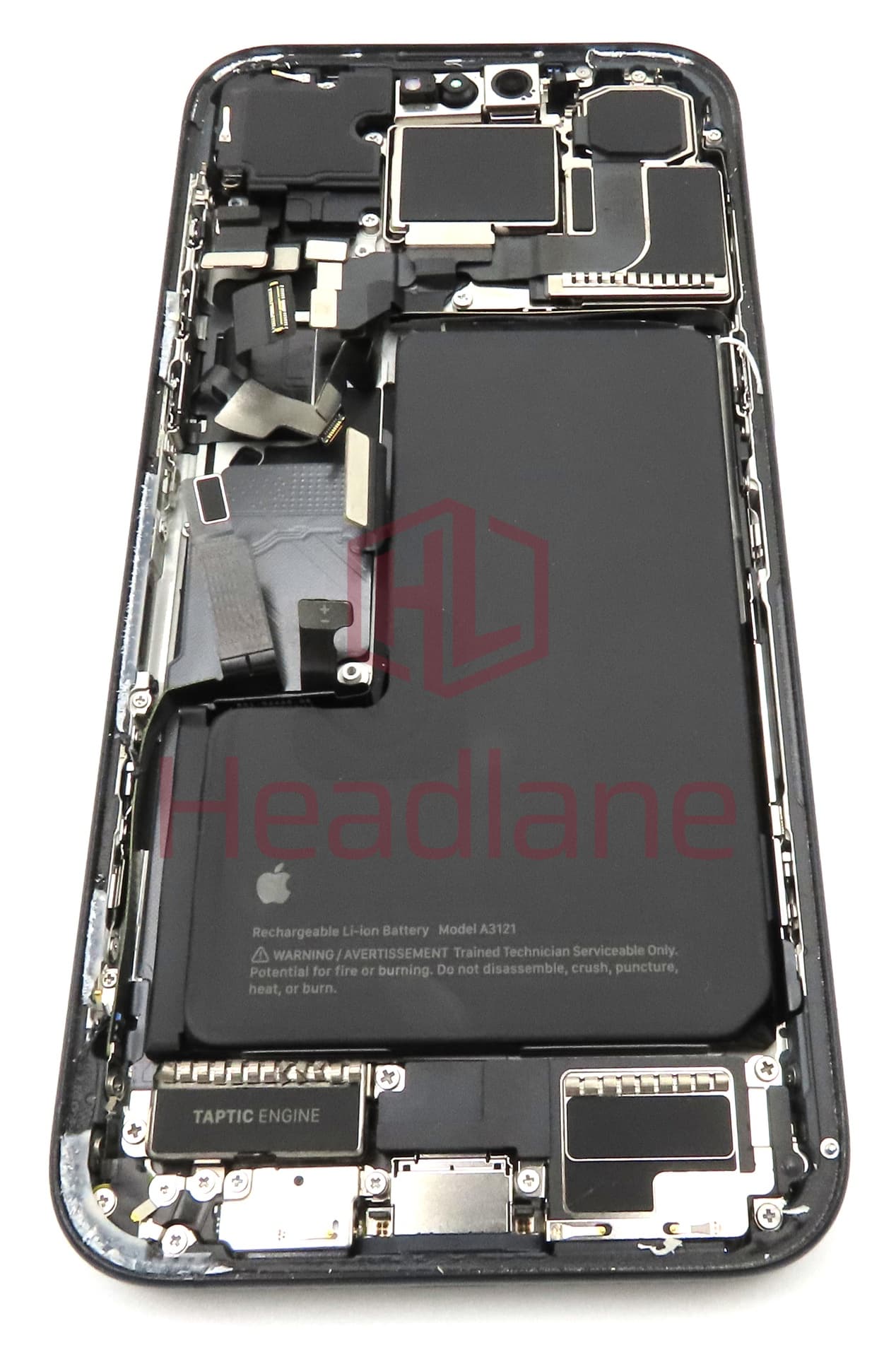 Apple iPhone 15 Pro Max Back / Battery Cover + Small Parts - Blue Titanium (Pulled - Grade A) - view 2