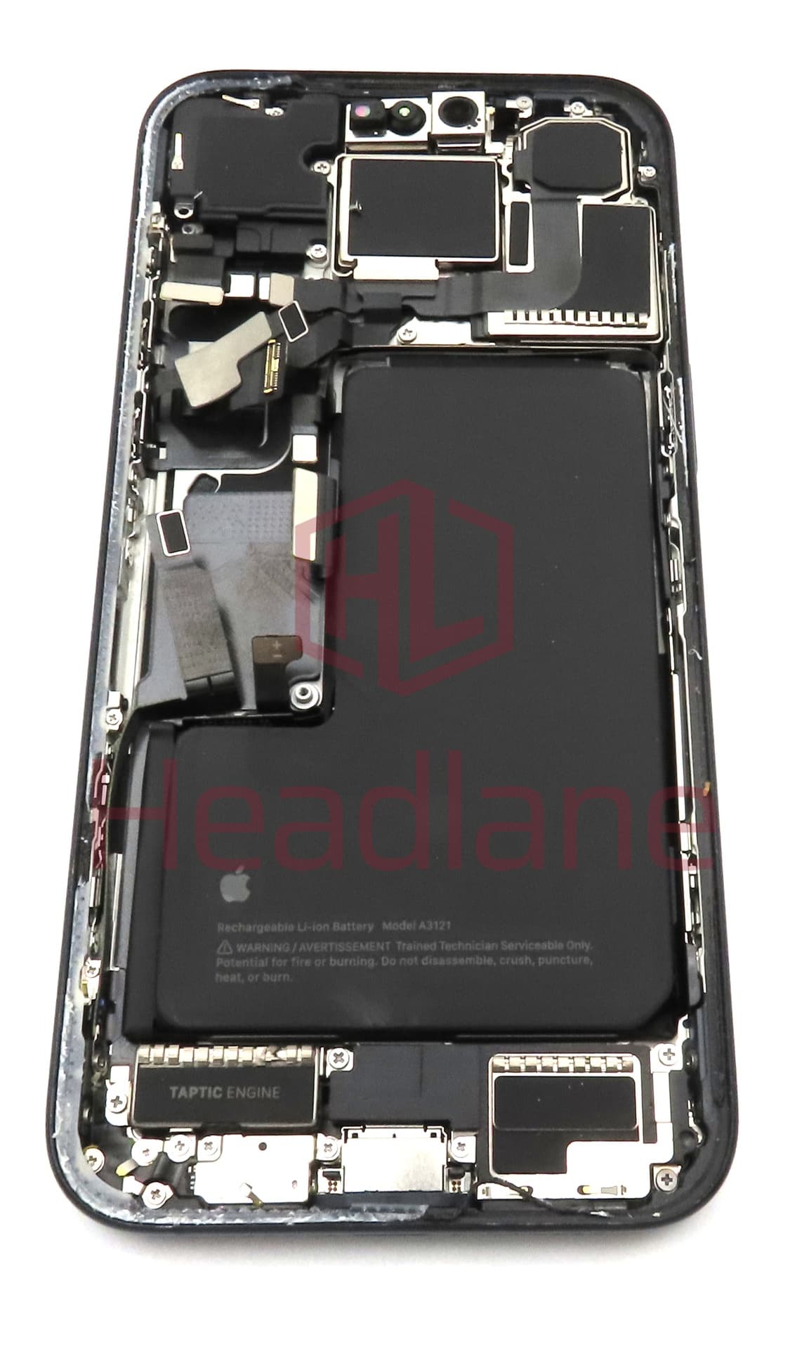 Apple iPhone 15 Pro Max Back / Battery Cover + Small Parts - Blue Titanium (Pulled - Grade C) - view 2