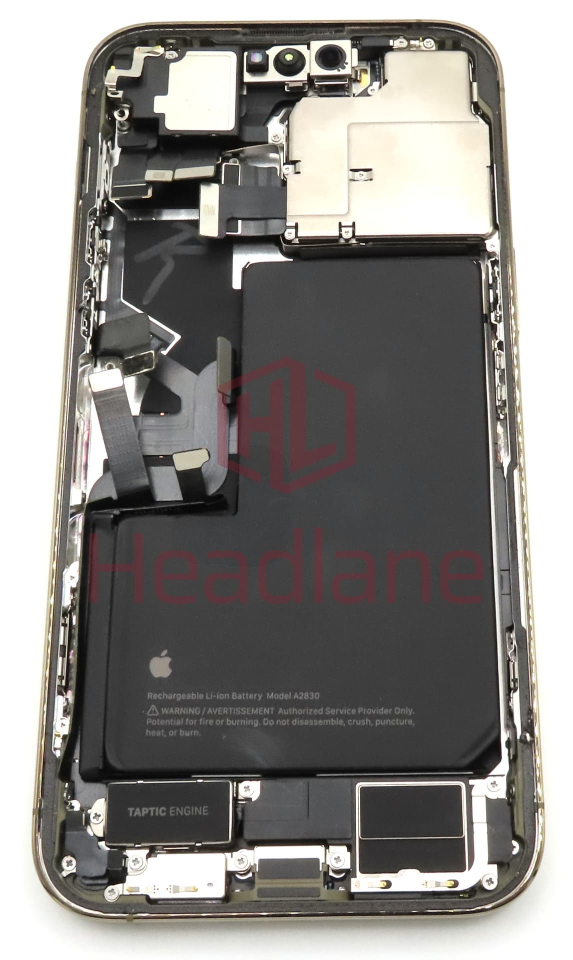 iPhone 14 Pro Max Back / Battery Cover + Small Parts - Gold (Pulled - Grade C) - view 2