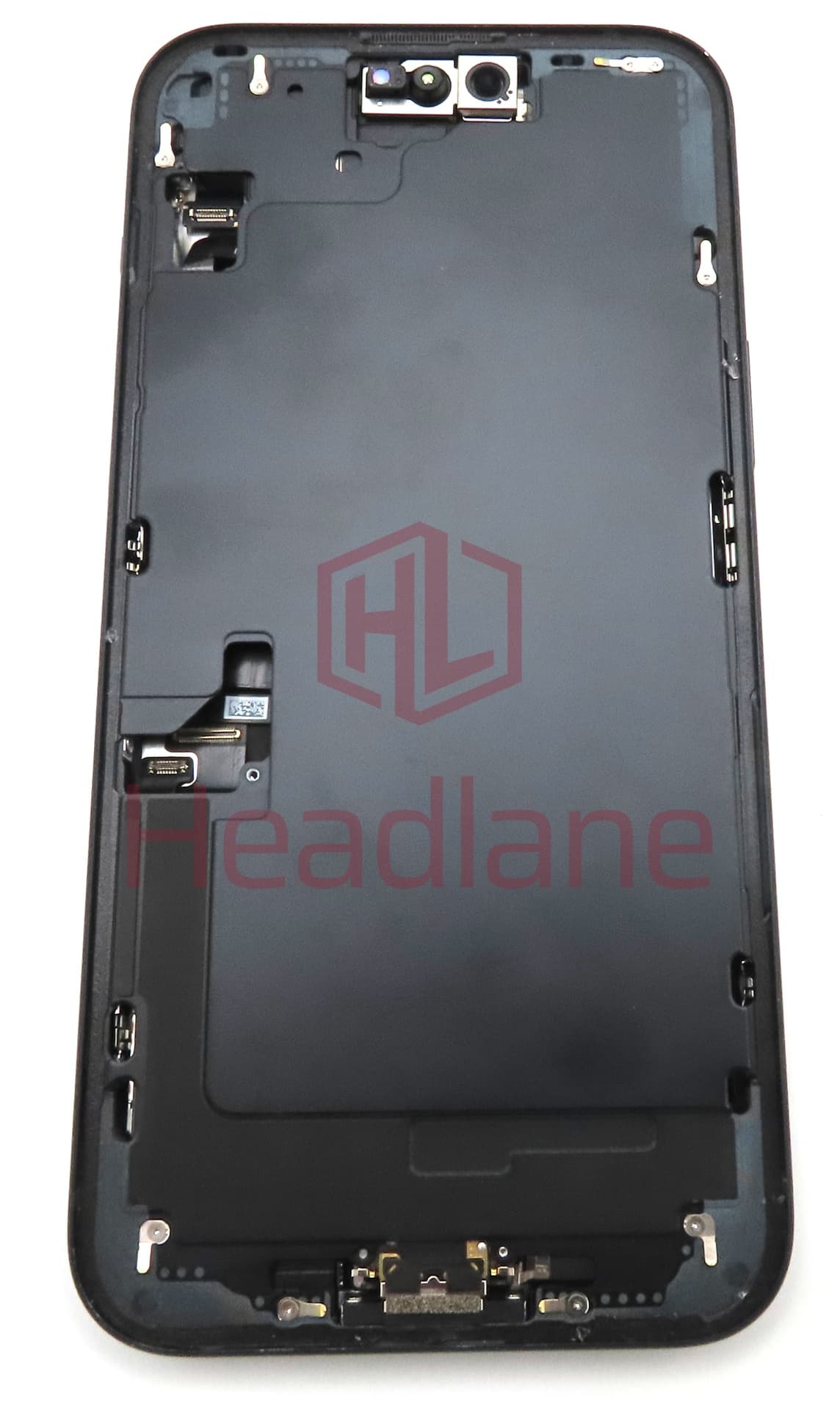 iPhone 15 Plus Back / Battery Cover + Small Parts - Black (Pulled - Grade B) 2