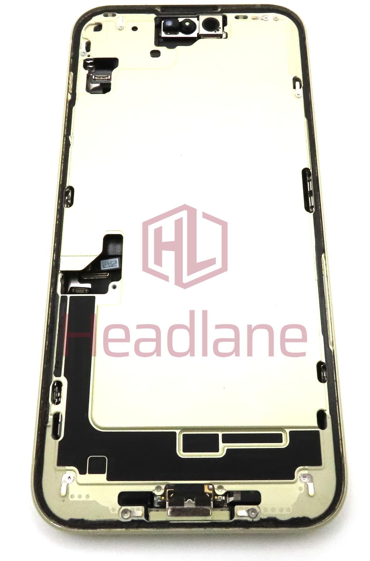 iPhone 15 Plus Back / Battery Cover + Small Parts - Yellow (Pulled - Grade B) 2