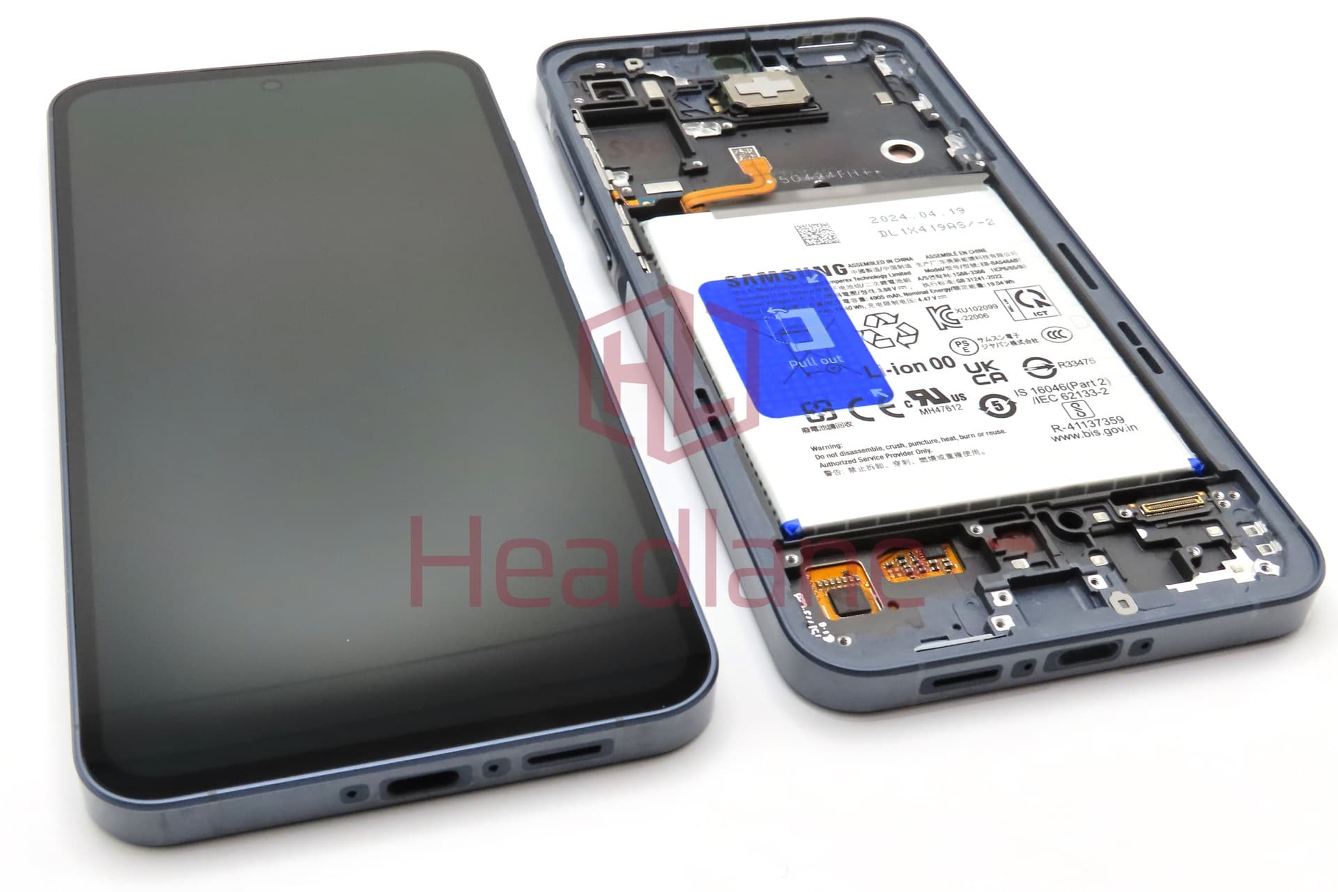 Samsung SM-A556 Galaxy A55 5G LCD Display / Screen + Touch + Battery - Black (Awesome Navy) - view 3