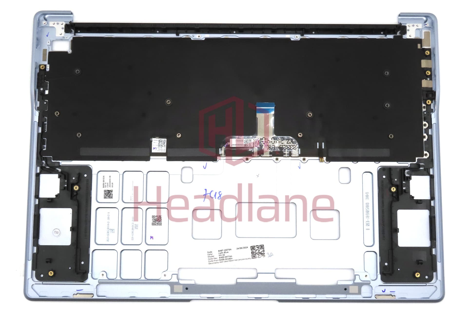 Samsung NP960XMA Galaxy Book4 Edge 16" Top Cover + Keyboard - Sapphire Blue (UK QWERTY) - view 2