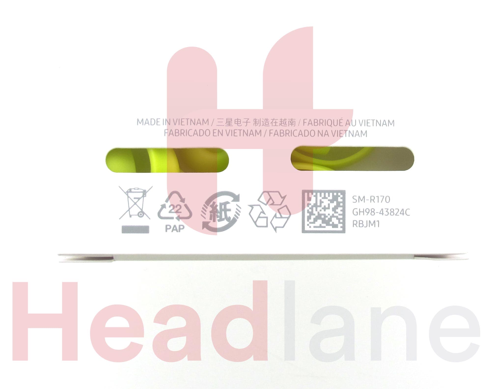 Samsung SM-R170 Galaxy Buds (2019) Rubber Tip Box - Yellow - view 2