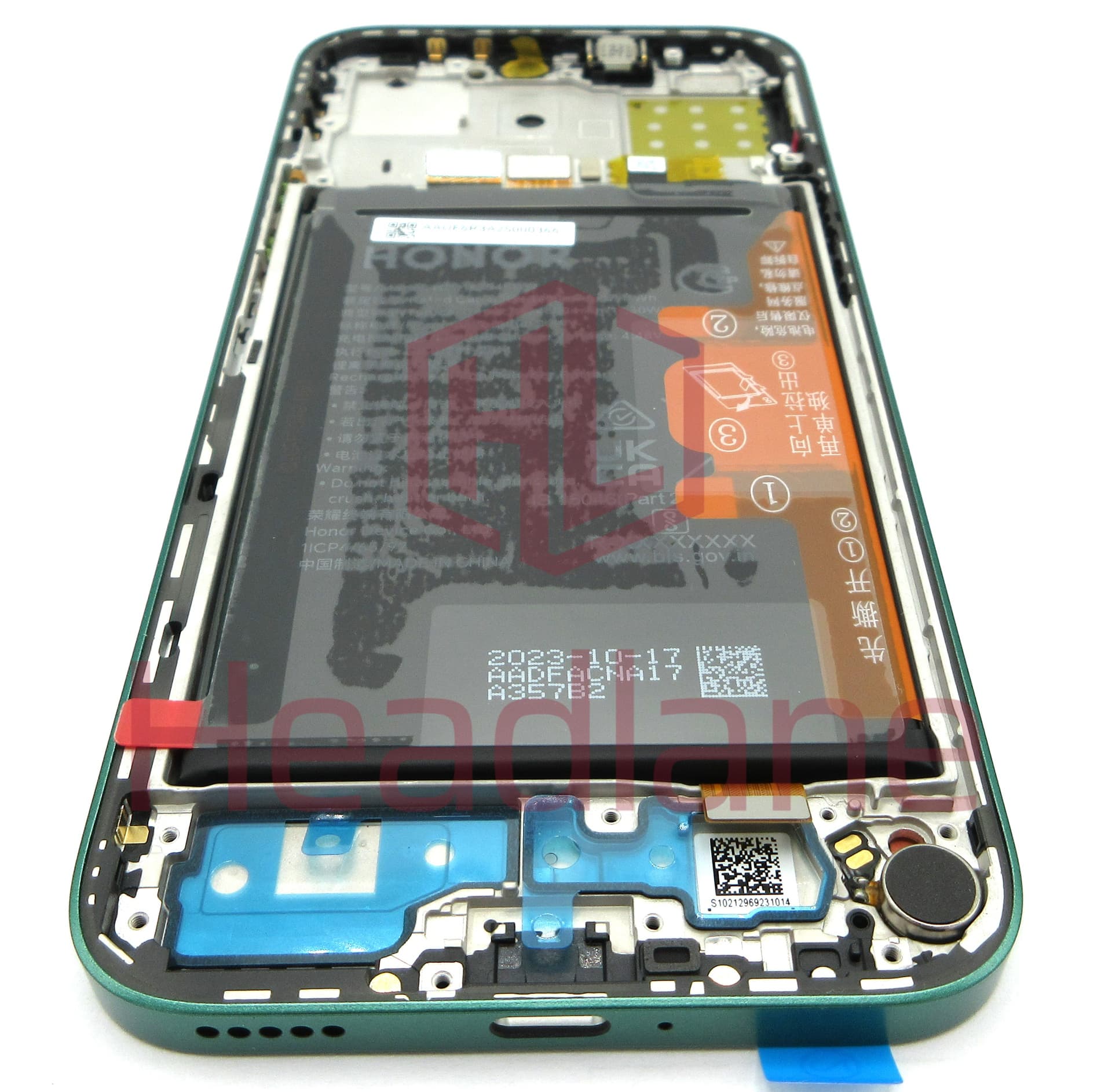 Honor X8b LCD Display / Screen + Touch + Battery - Green - view 2