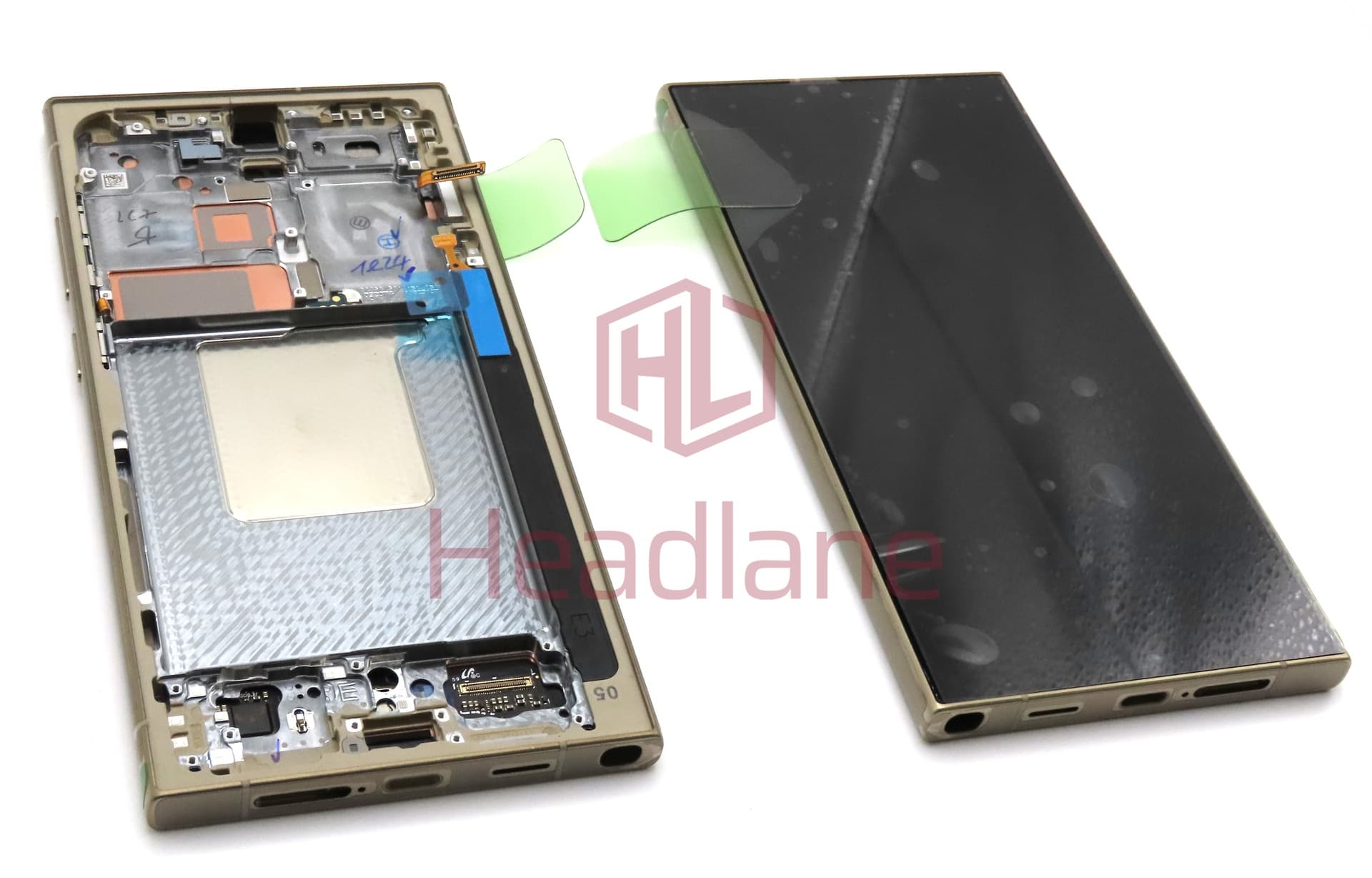 Samsung SM-S928 Galaxy S24 Ultra LCD Display / Screen + Touch - Titanium Yellow  (With Frame - Self Assembled) 3