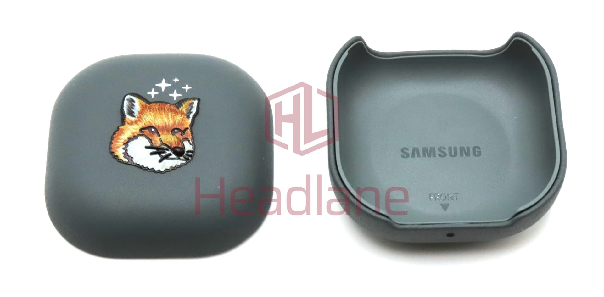 Samsung SM-R177 Galaxy Buds2 (2021) Charging Case / Cradle Leather Cover - Maison Kitsuné - view 2