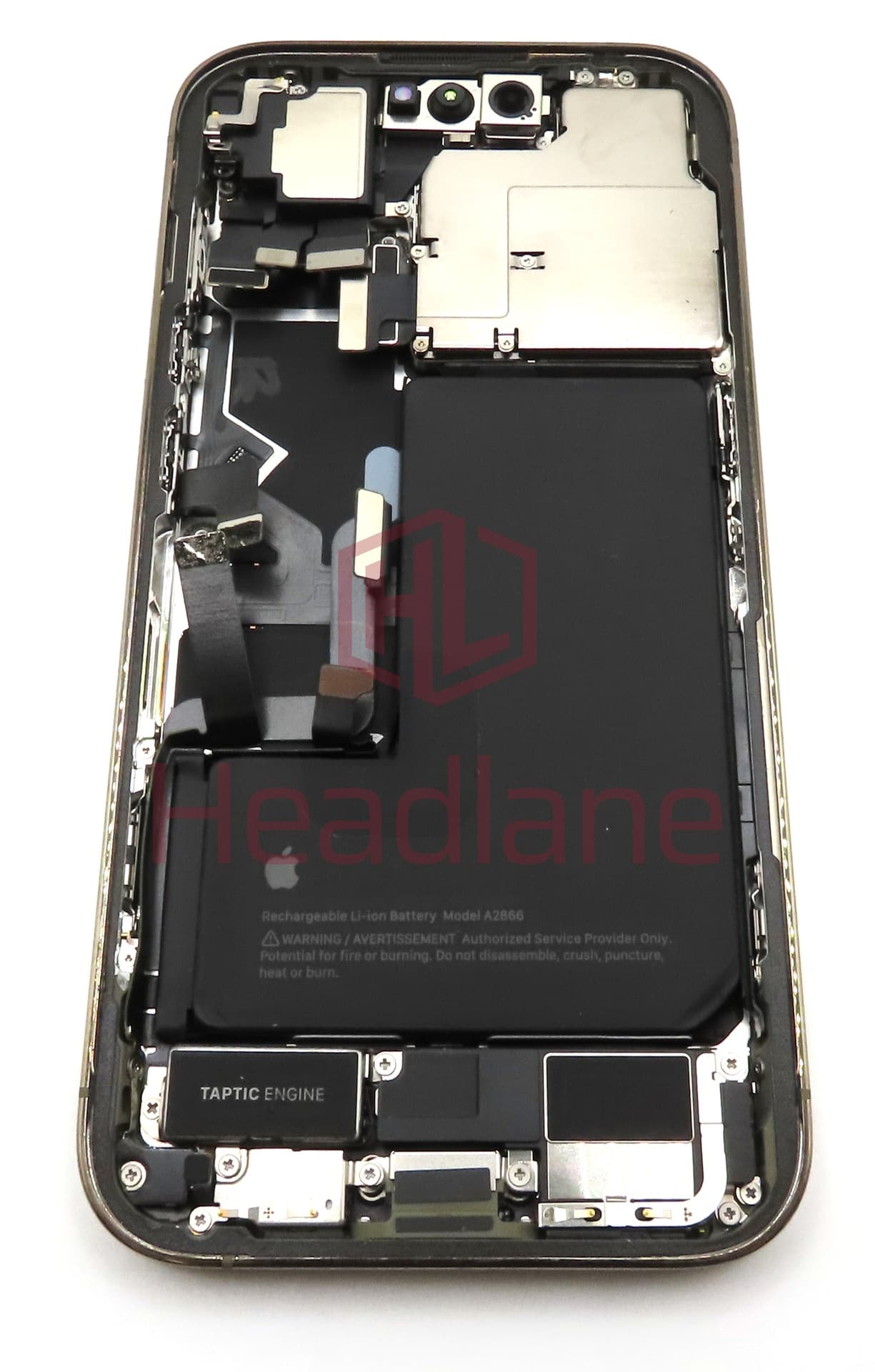 iPhone 14 Pro Back / Battery Cover + Small Parts - Gold (Pulled - Grade A) - view 2