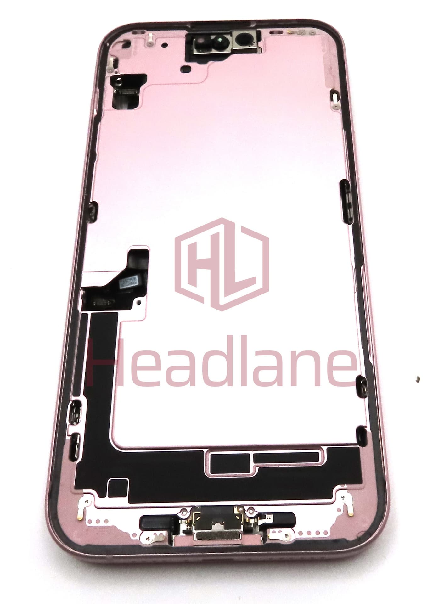 iPhone 15 Plus Back / Battery Cover + Small Parts - Pink (Pulled - Grade A) 2