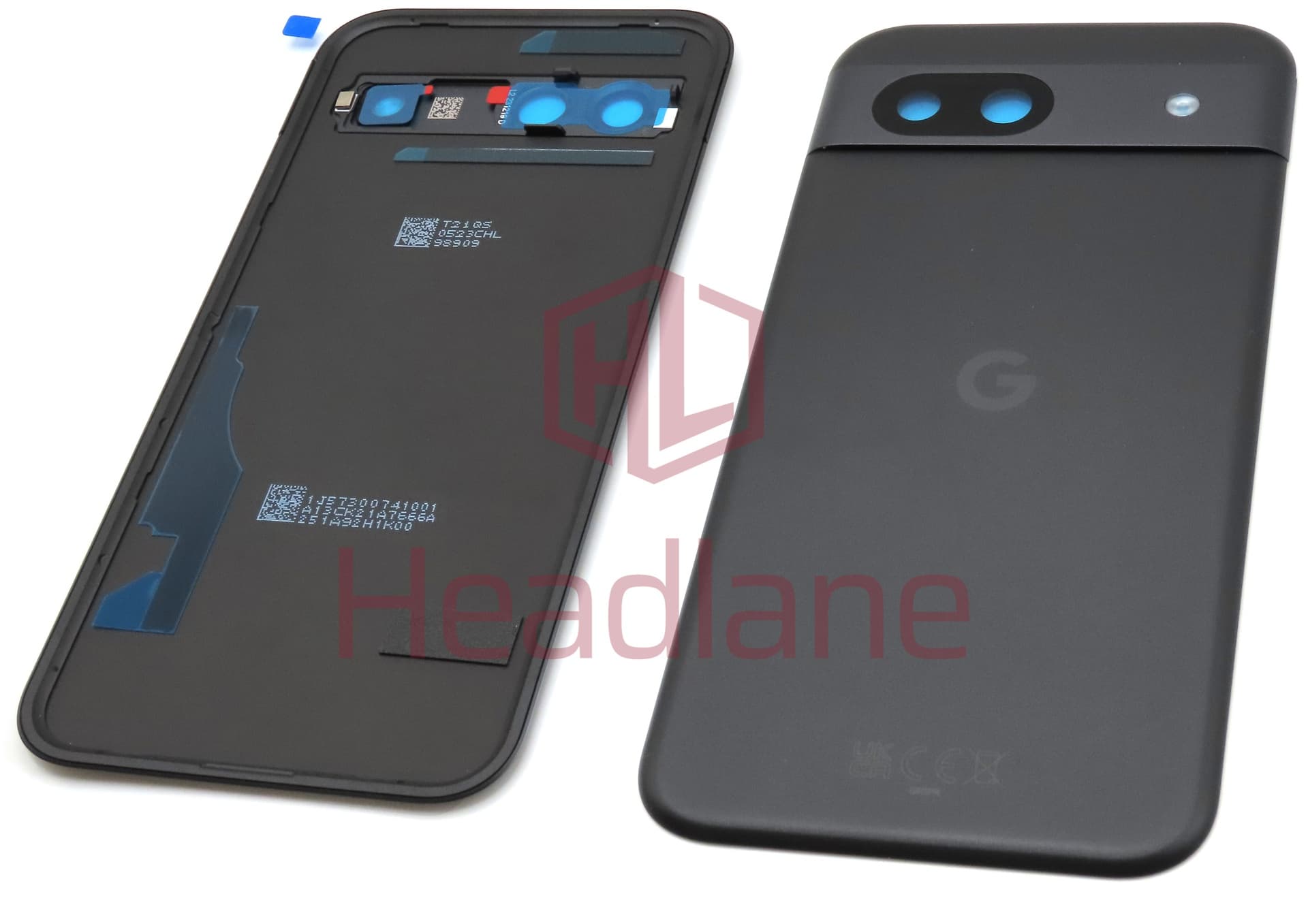 Google Pixel 8a Back / Battery Cover - Obsidian / Black - view 2