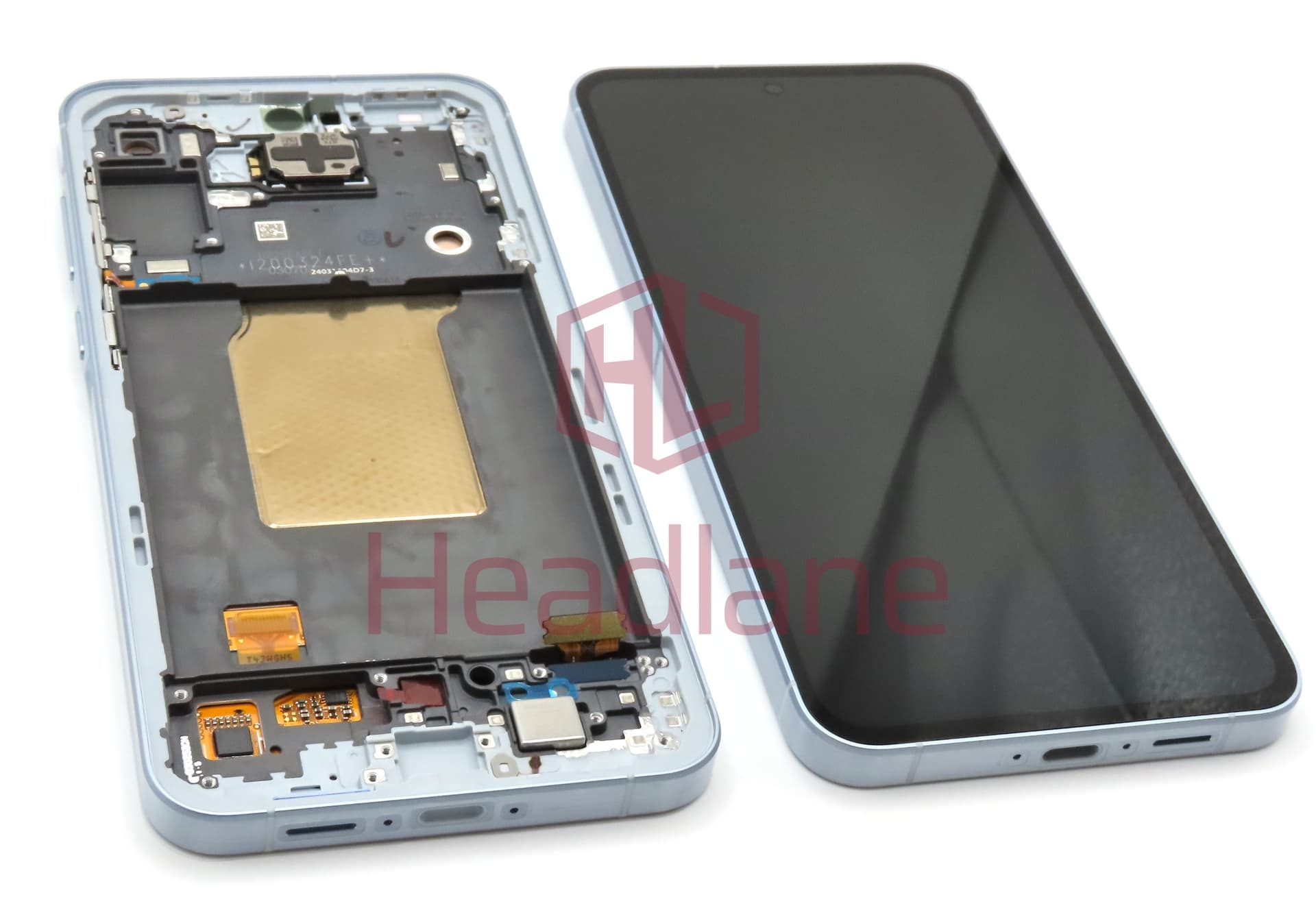 Samsung SM-A556 Galaxy A55 5G LCD Display / Screen + Touch + Frame - Blue (Awesome Iceblue) (Assembled) - view 2