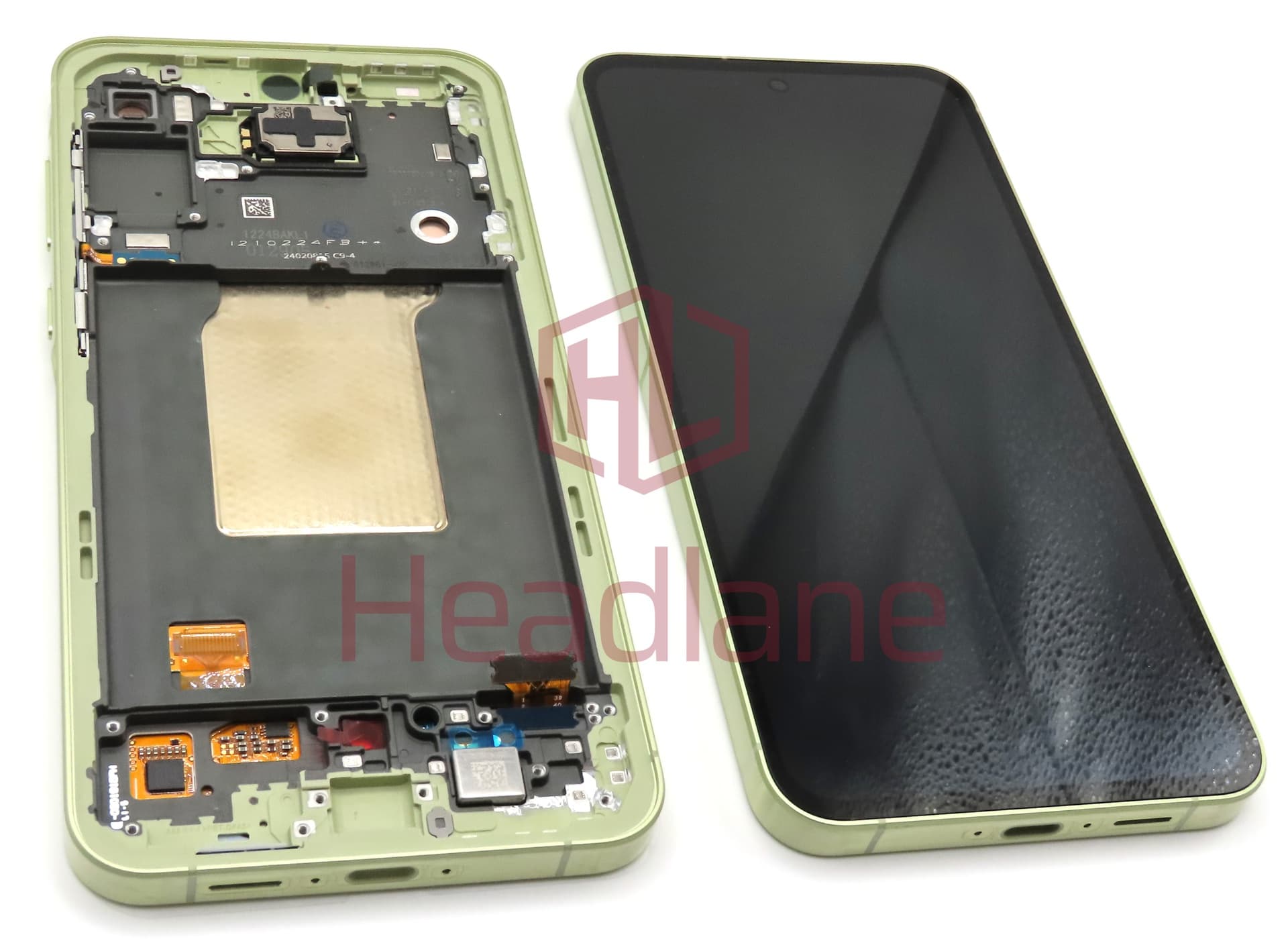 Samsung SM-A556 Galaxy A55 5G LCD Display / Screen + Touch + Frame - Yellow (Awesome Lemon) (Assembled) - view 2