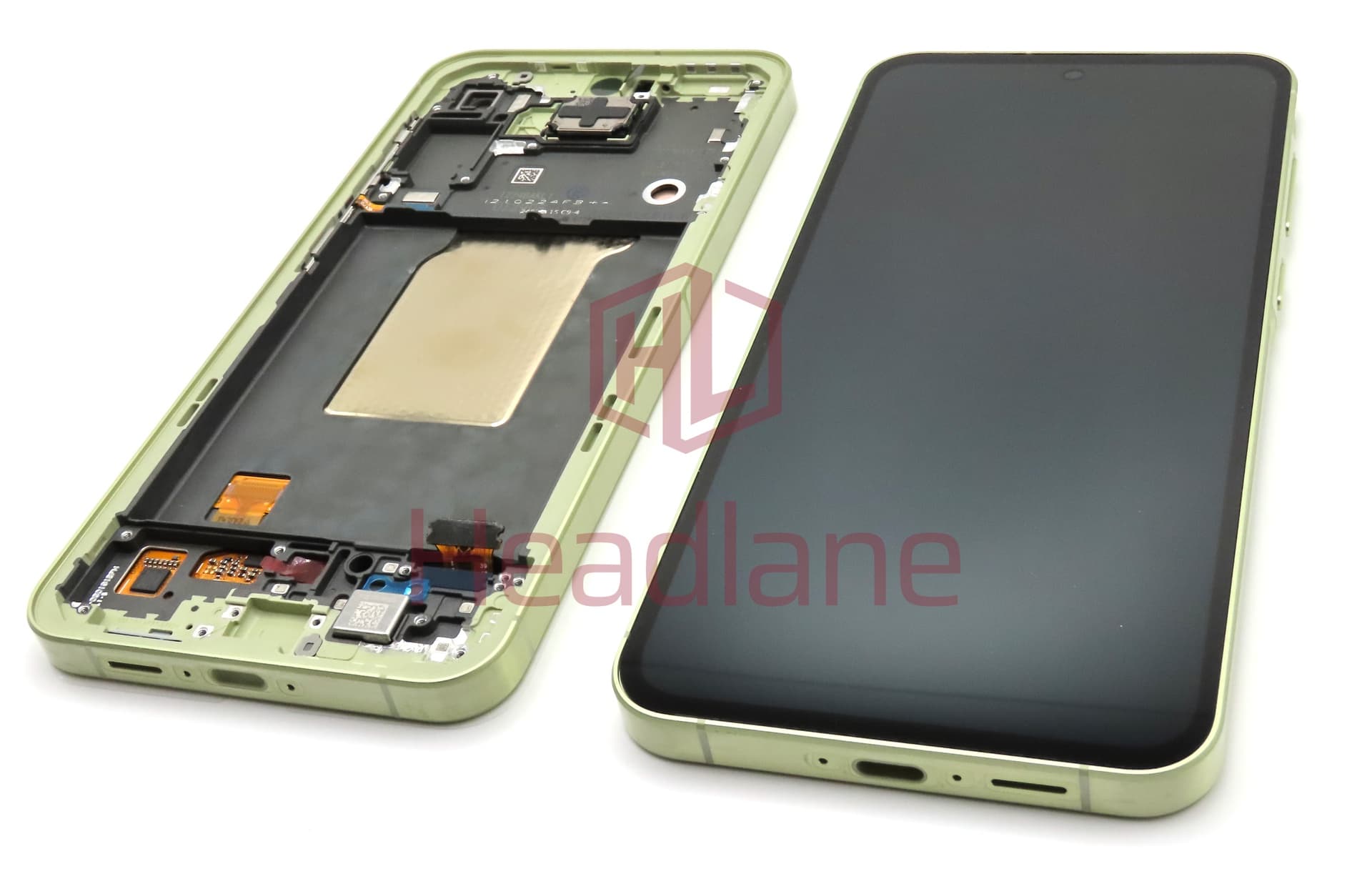 Samsung SM-A556 Galaxy A55 5G LCD Display / Screen + Touch + Frame - Yellow (Awesome Lemon) (Assembled) - view 3