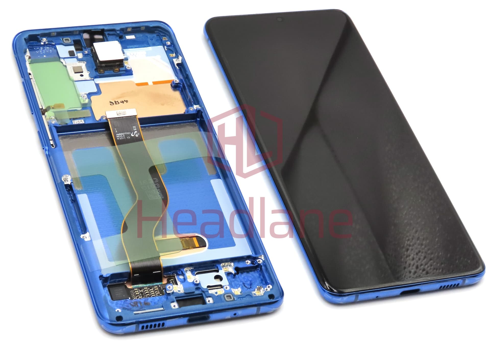 Samsung SM-G986 Galaxy S20+ / S20 Plus LCD Display / Screen + Touch - Aura Blue (No Camera) - view 3