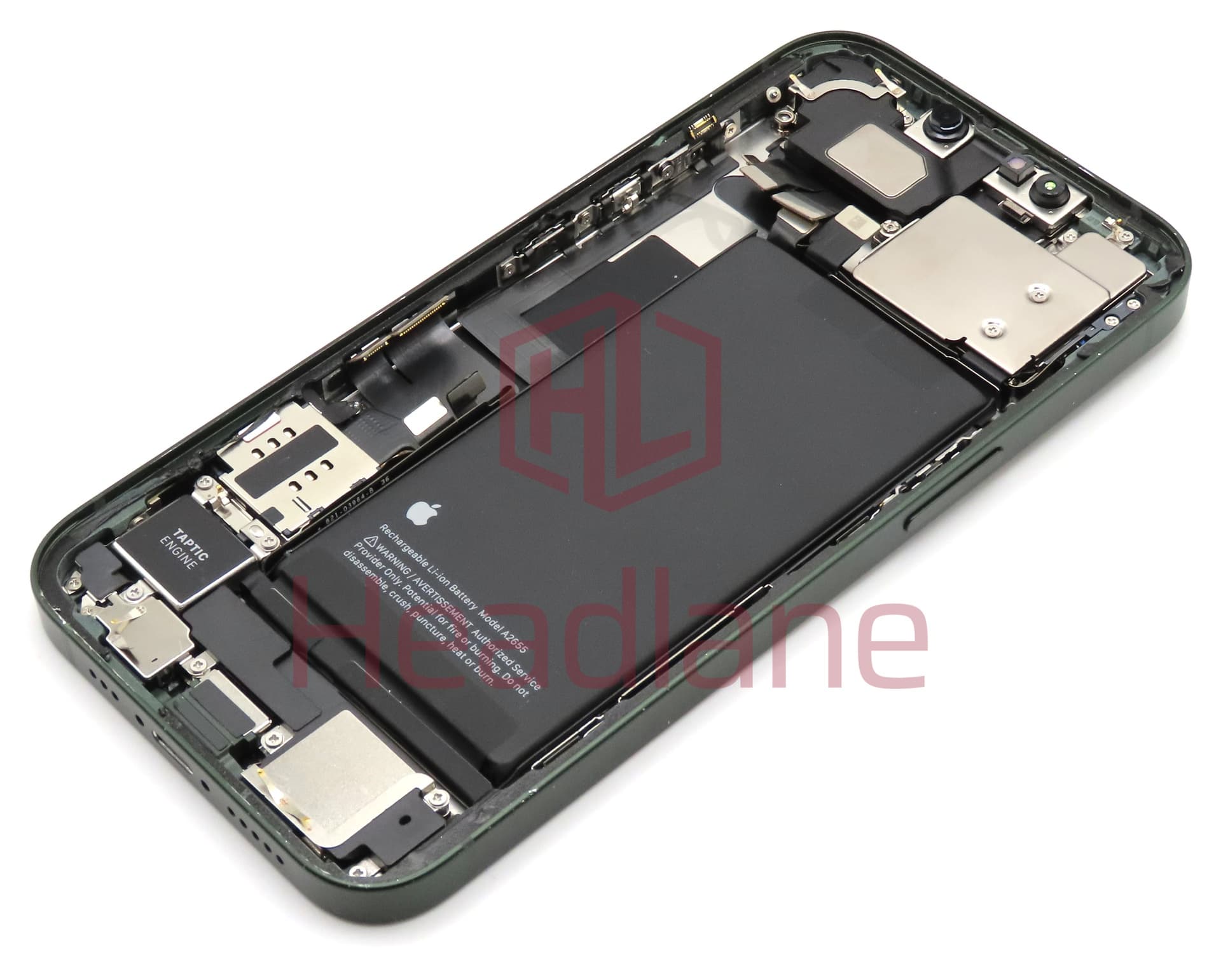 iPhone 13 Back / Battery Cover + Small Parts - Green (Pulled - Grade B) - view 2