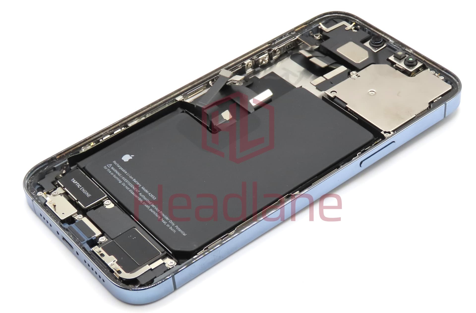 iPhone 13 Pro Max Back / Battery Cover + Small Parts - Blue (Pulled - Grade A) - view 2