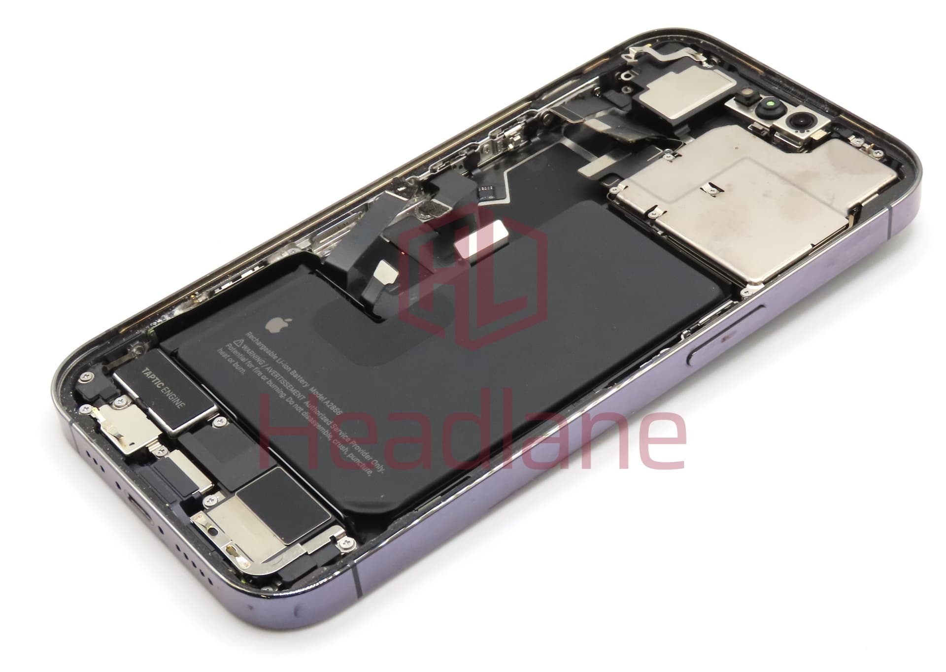 iPhone 14 Pro Back / Battery Cover + Small Parts - Purple (Pulled - Grade C) - view 2