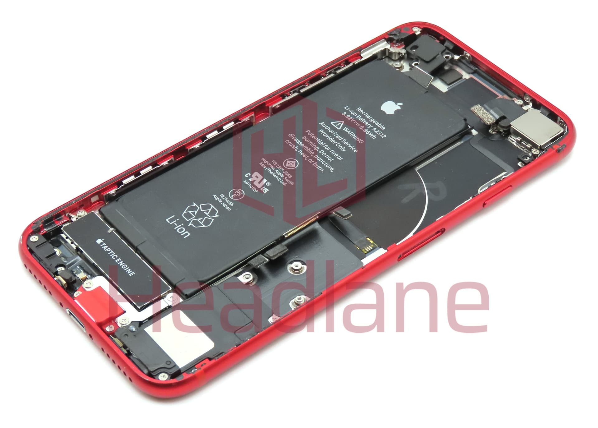 iPhone SE (2nd Gen) Back / Battery Cover + Small Parts - Red (Pulled - Grade B) - view 2
