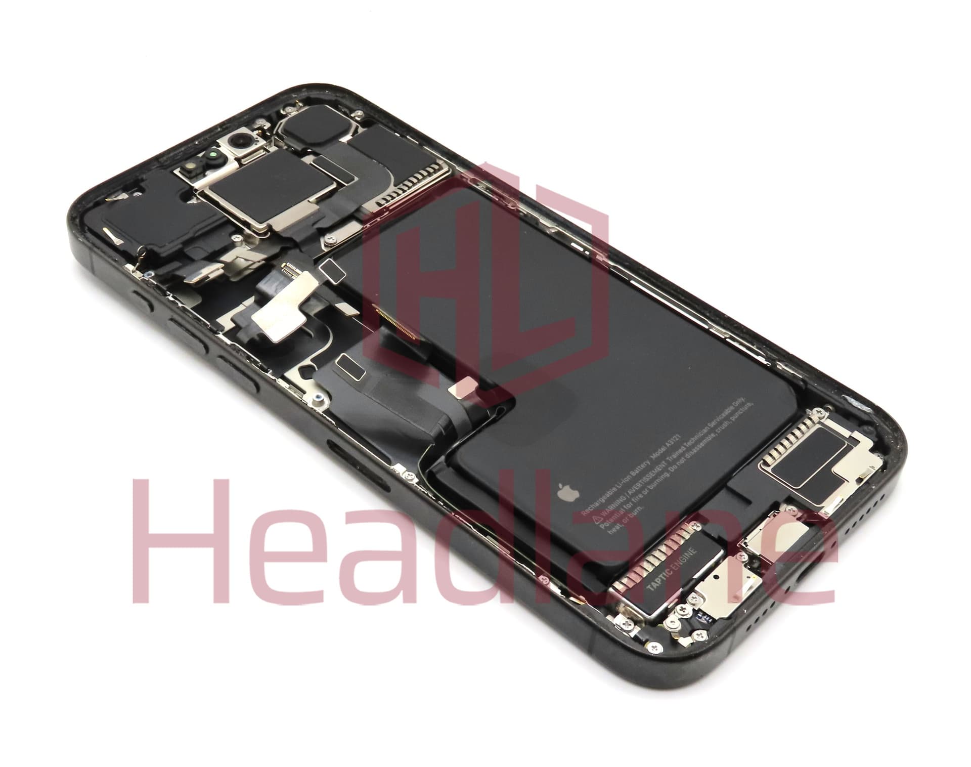 Apple iPhone 15 Pro Max Back / Battery Cover + Small Parts - Black Titanium (Pulled - Grade C) - view 2