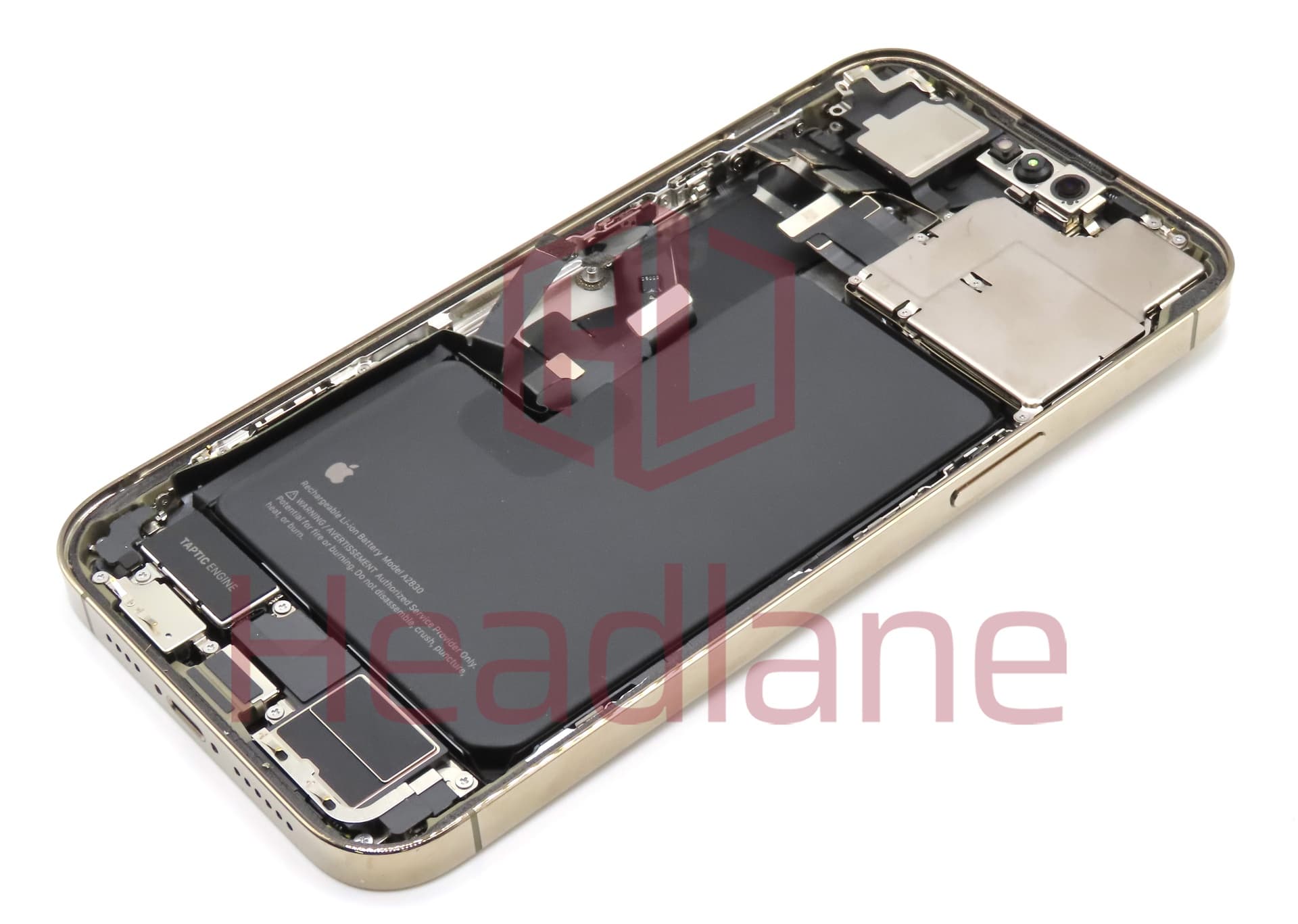 iPhone 14 Pro Max Back / Battery Cover + Small Parts - Gold (Pulled - Grade A) - view 2