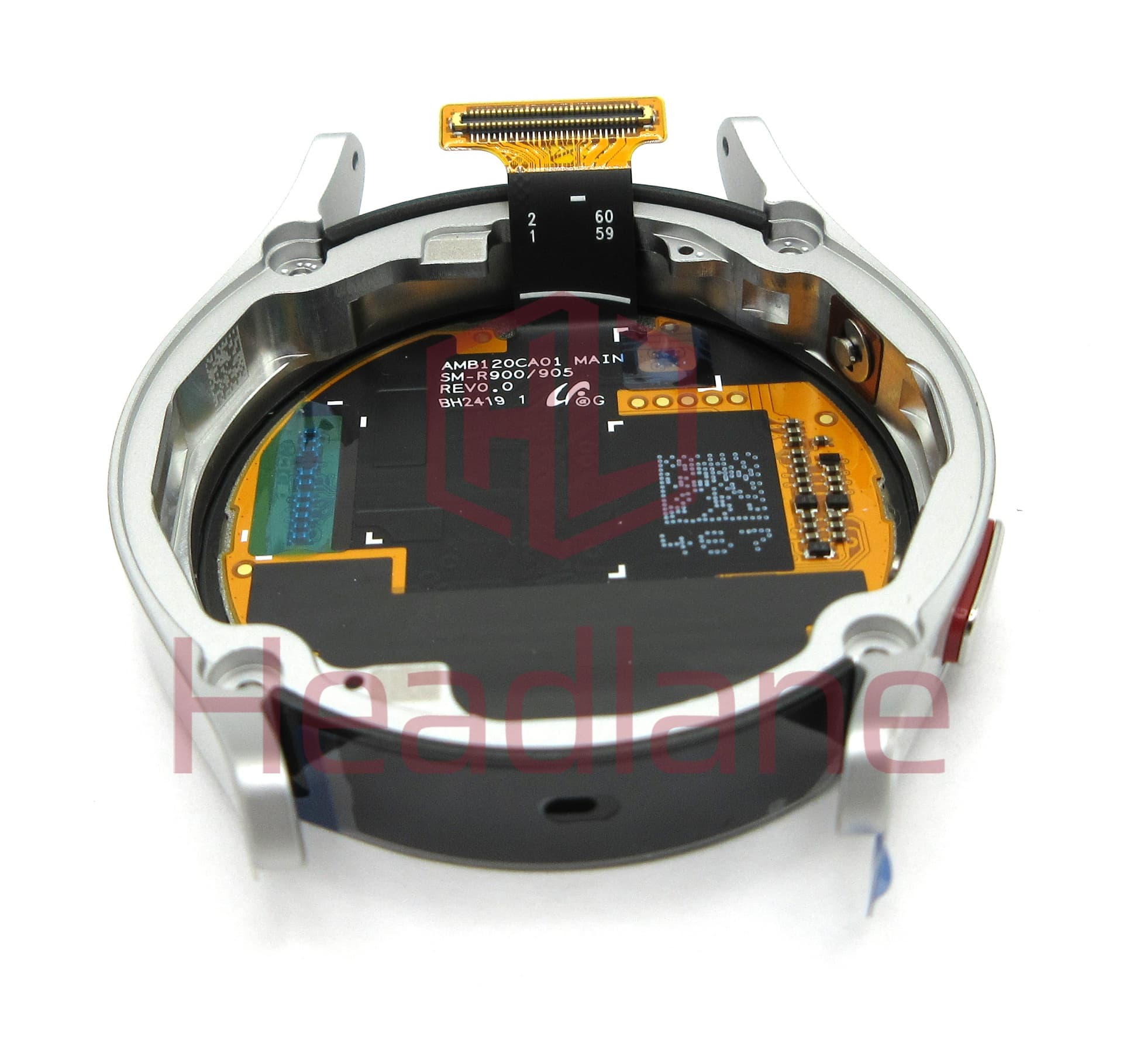 Samsung SM-R861 Galaxy Watch FE LCD Display / Screen + Touch - Silver - view 2