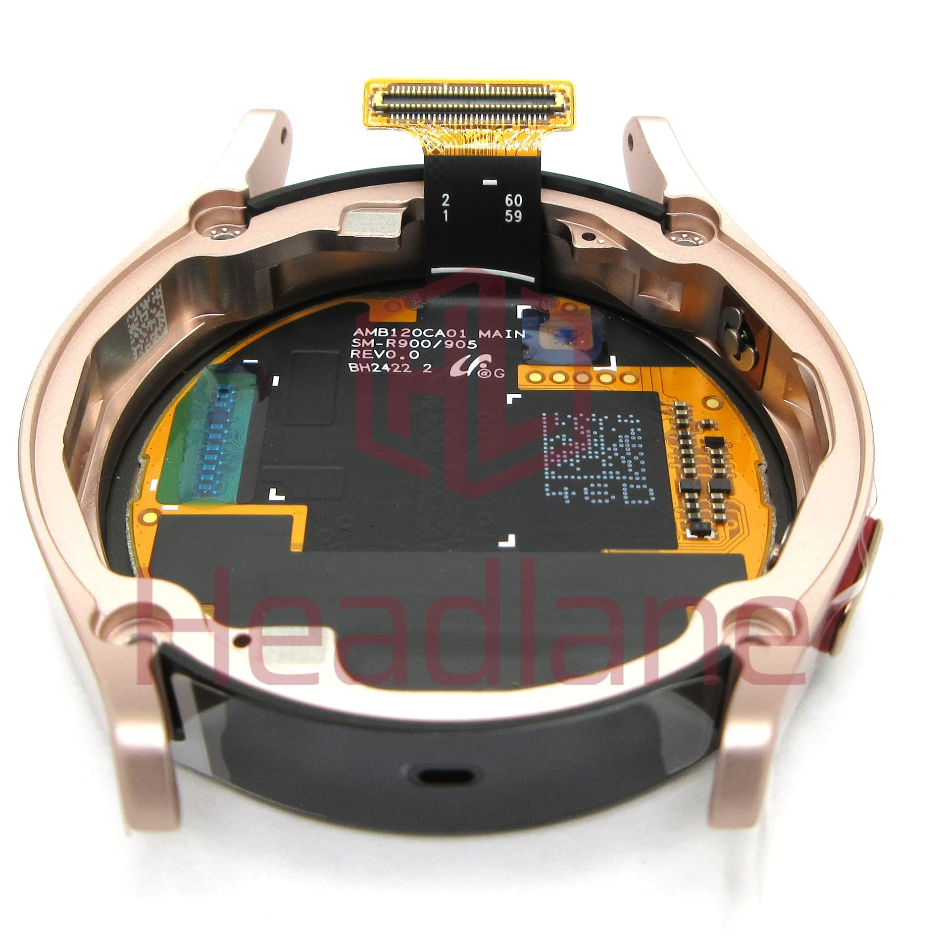 Samsung SM-R861 Galaxy Watch FE LCD Display / Screen + Touch - Pink Gold - view 2