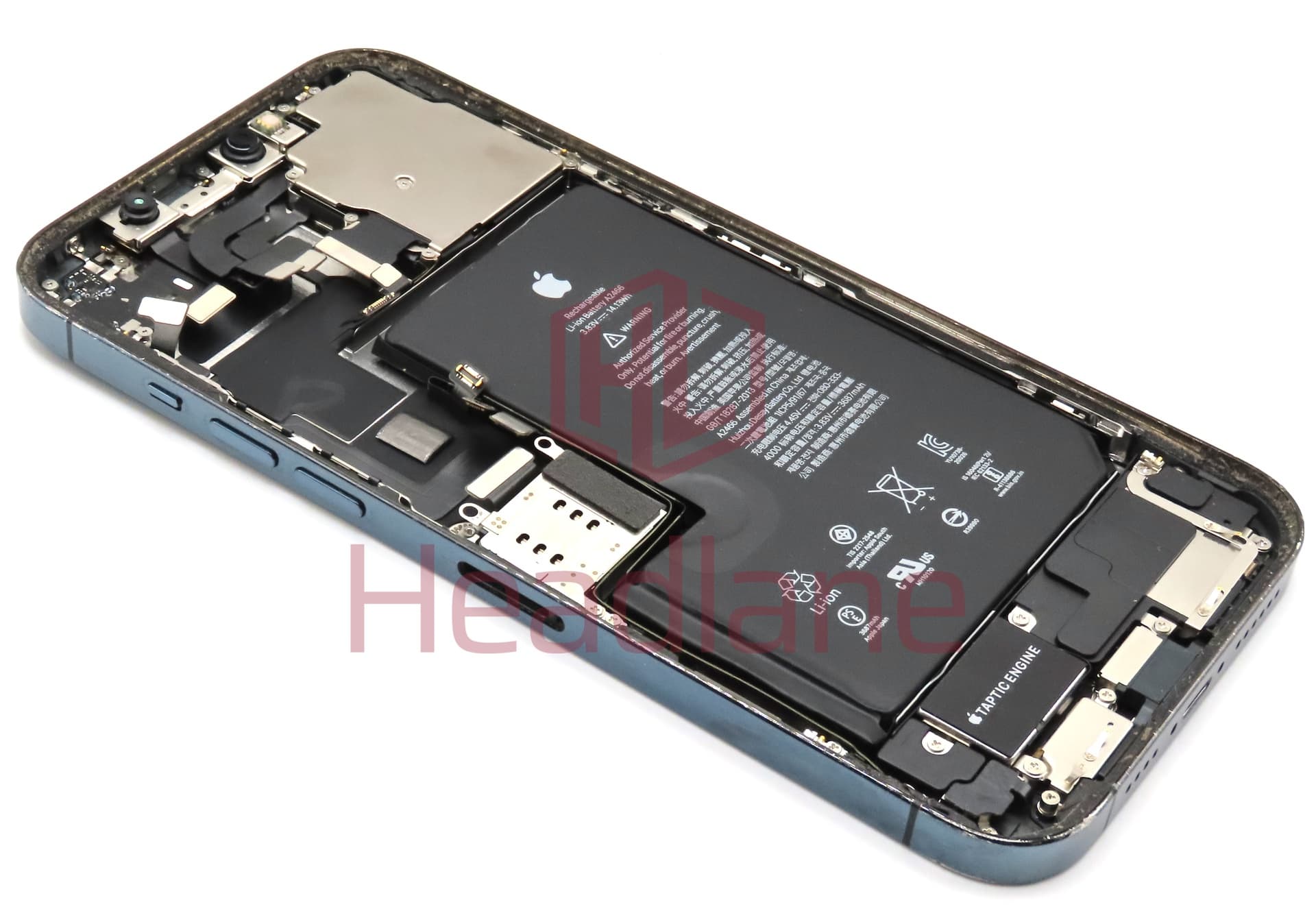 iPhone 12 Pro Max Back / Battery Cover + Small Parts - Blue (Pulled - Grade C) - view 2