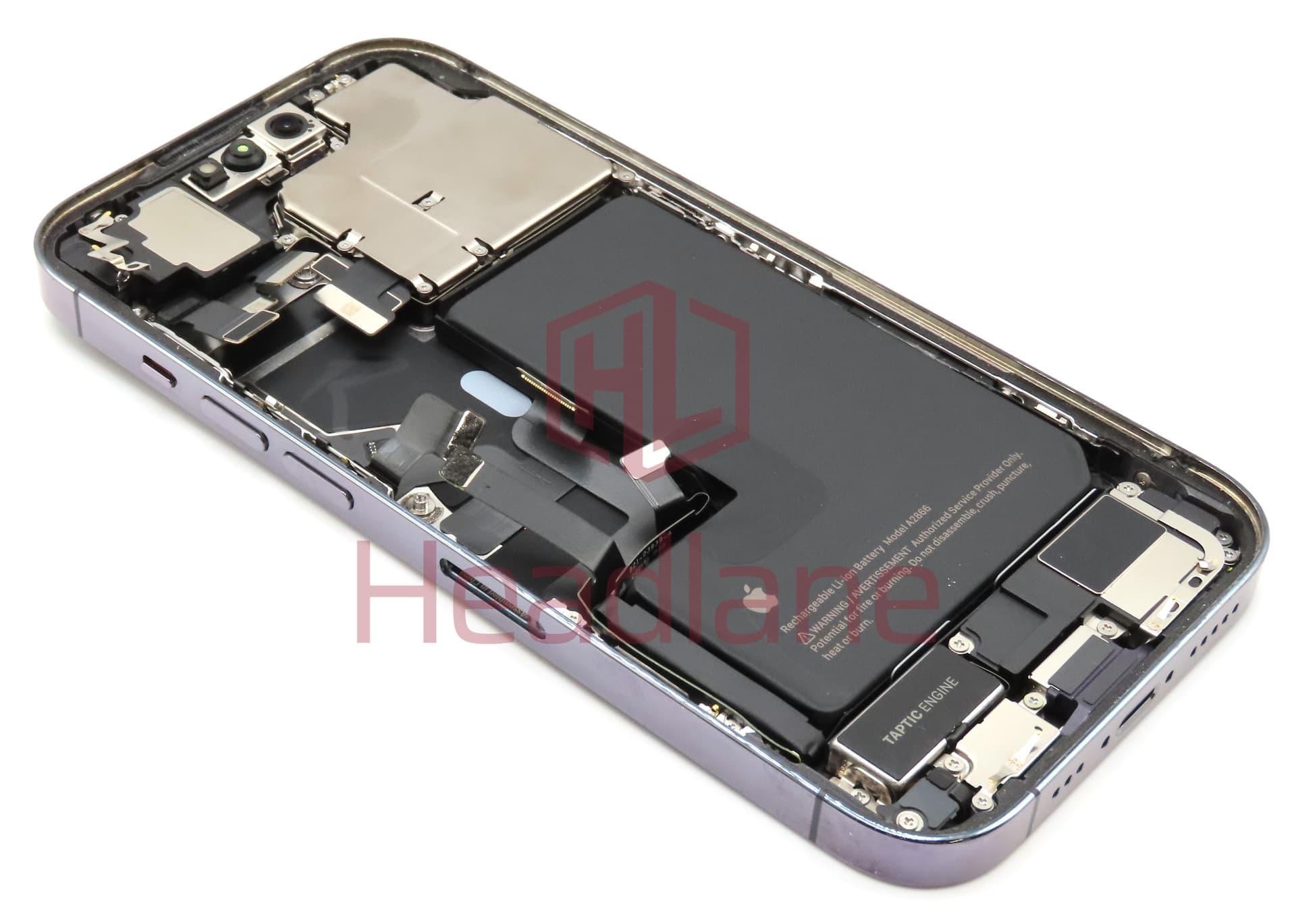 iPhone 14 Pro Back / Battery Cover + Small Parts - Purple (Pulled - Grade B) - view 2