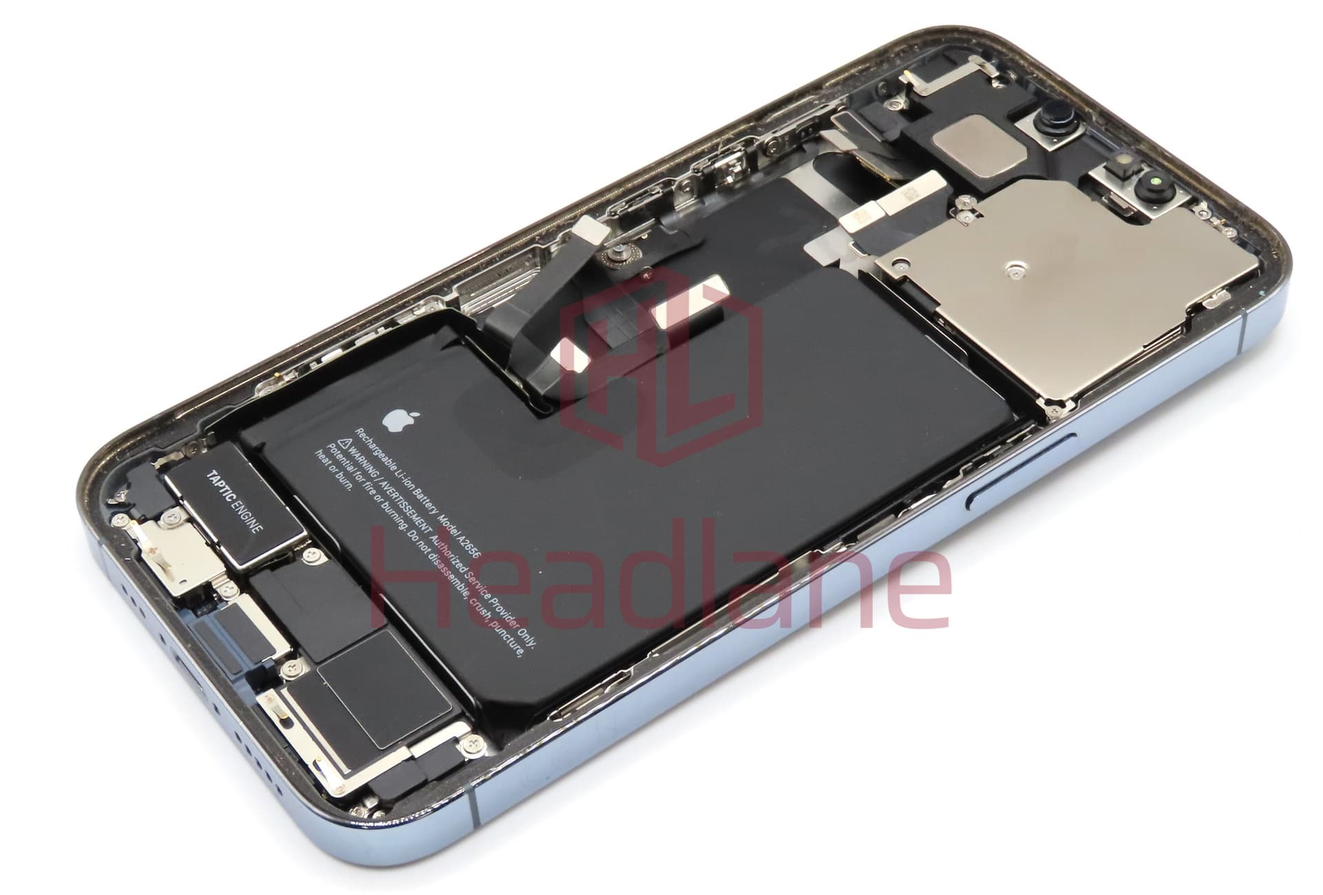 iPhone 13 Pro Back / Battery Cover + Small Parts - Blue (Pulled - Grade C) - view 2