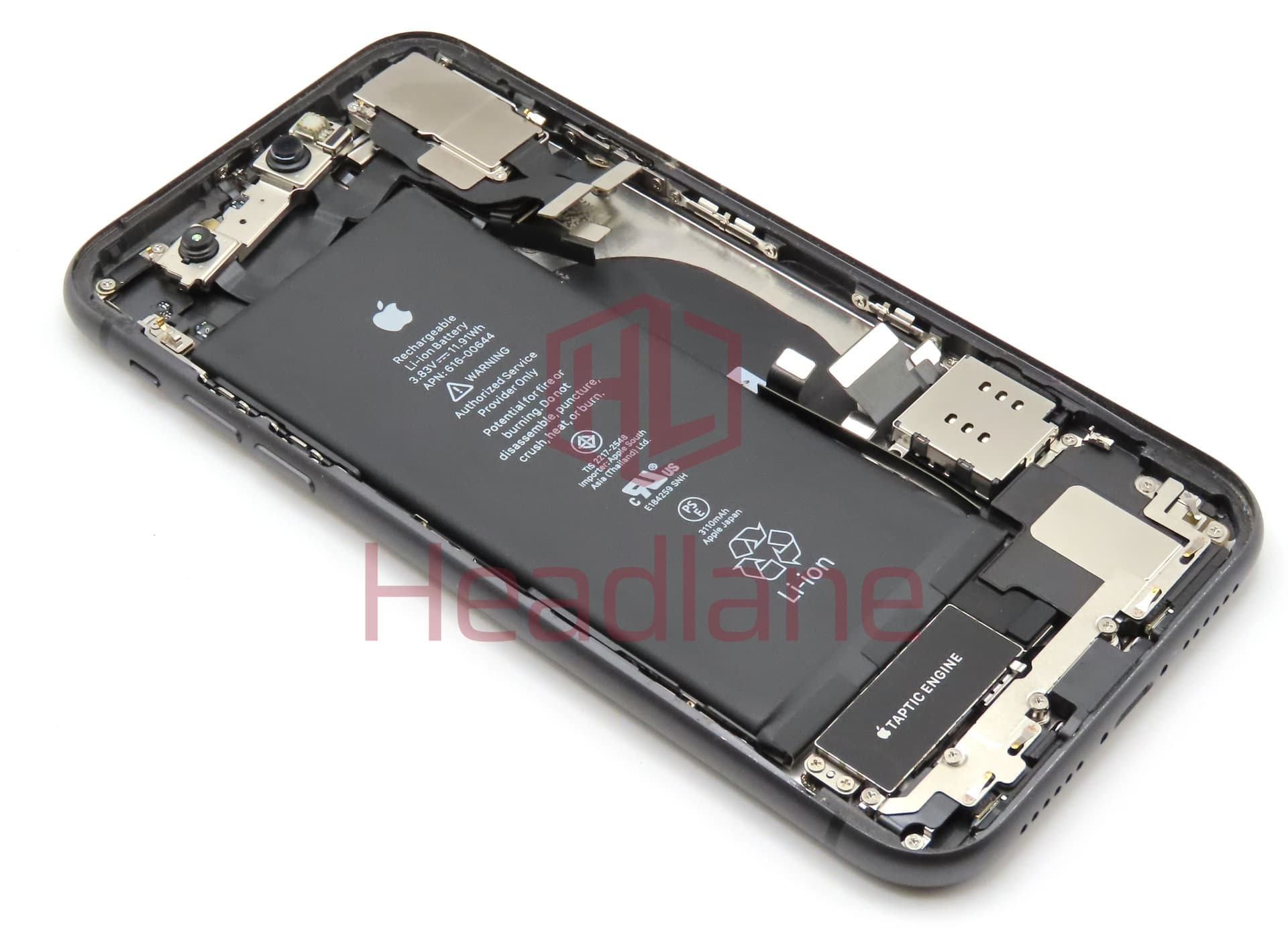 Apple iPhone 11 Back / Battery Cover + Small Parts - Black (Pulled - Grade C) - view 2