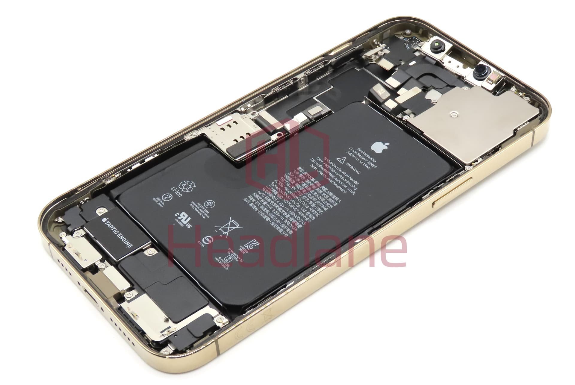 iPhone 12 Pro Max Back / Battery Cover + Small Parts - Gold (Pulled - Grade A) - view 2
