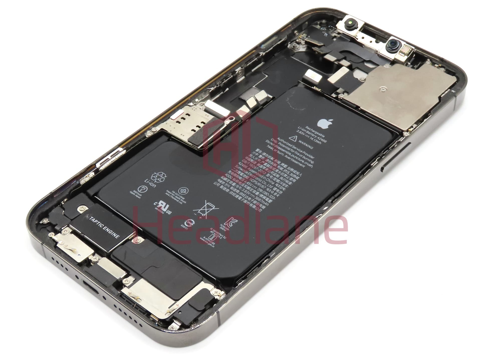 iPhone 12 Pro Max Back / Battery Cover + Small Parts - Graphite (Pulled - Grade B) - view 2