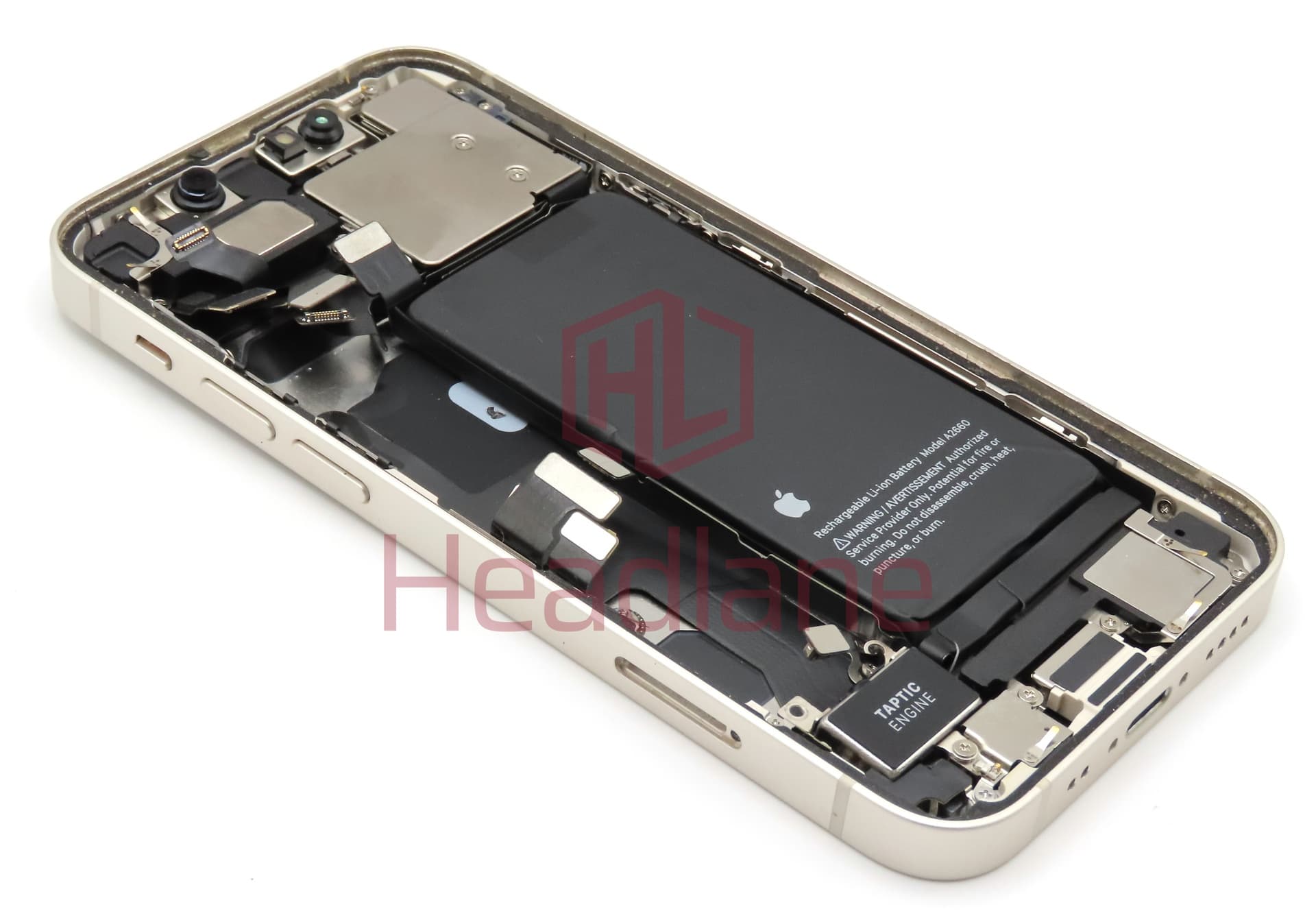 Apple iPhone 13 Mini Back / Battery Cover + Small Parts - Starlight (Pulled - Grade B) - view 2