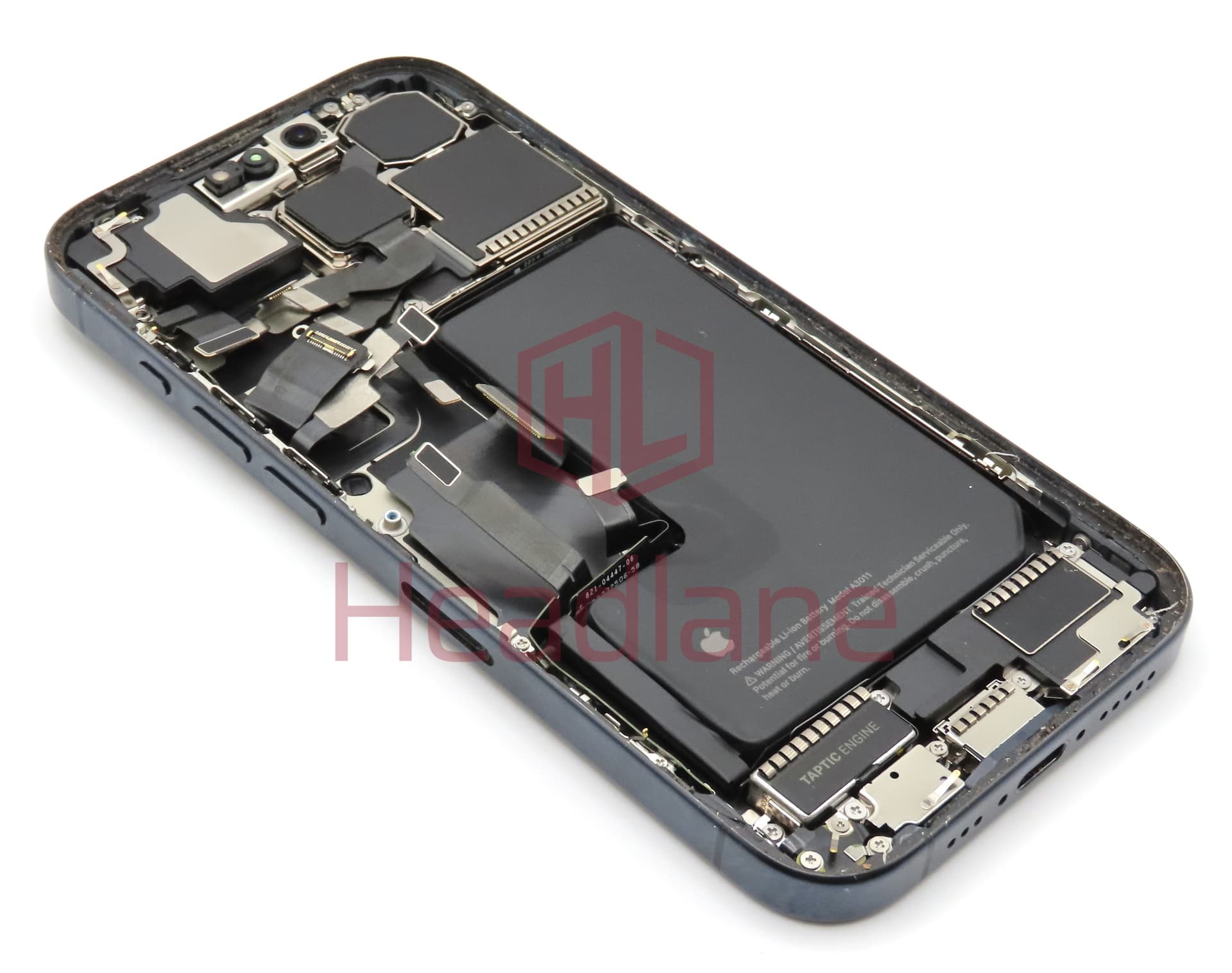 iPhone 15 Pro Back / Battery Cover + Small Parts - Blue Titanium (Pulled - Grade B) - view 2