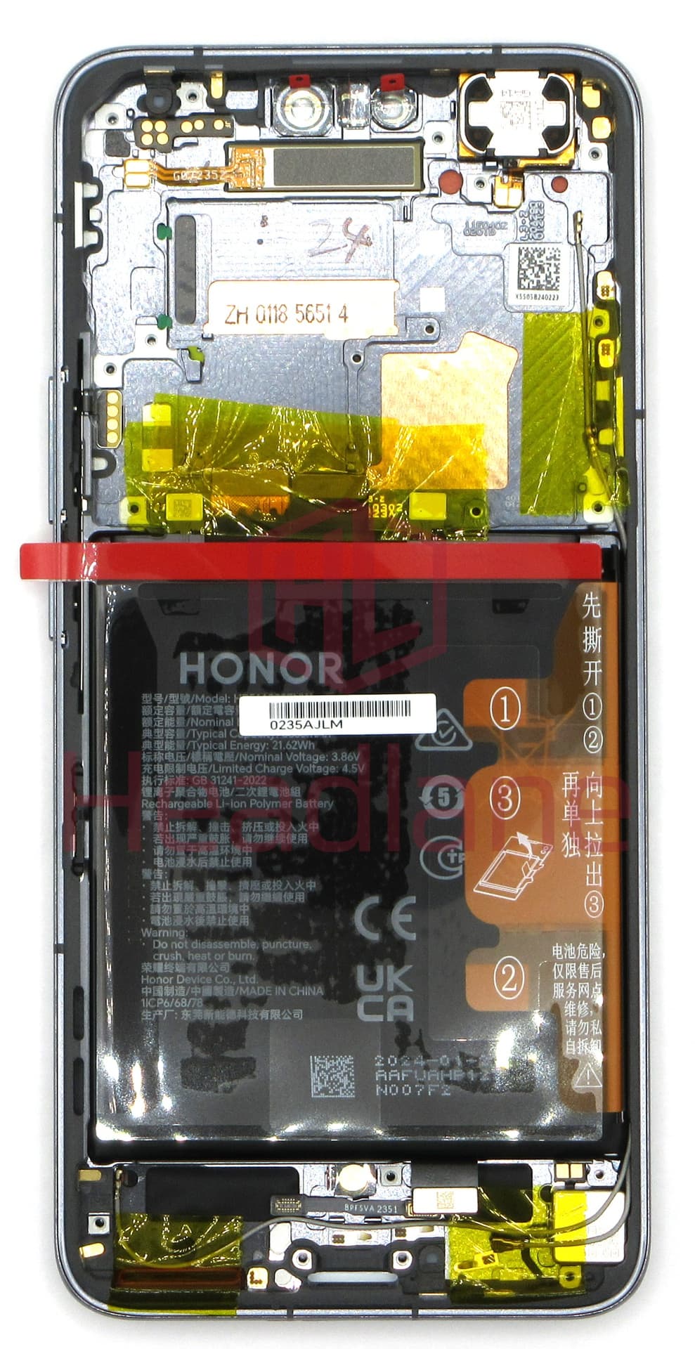 Honor Magic6 Pro LCD Display / Screen + Touch + Battery Assembly - Black - view 2