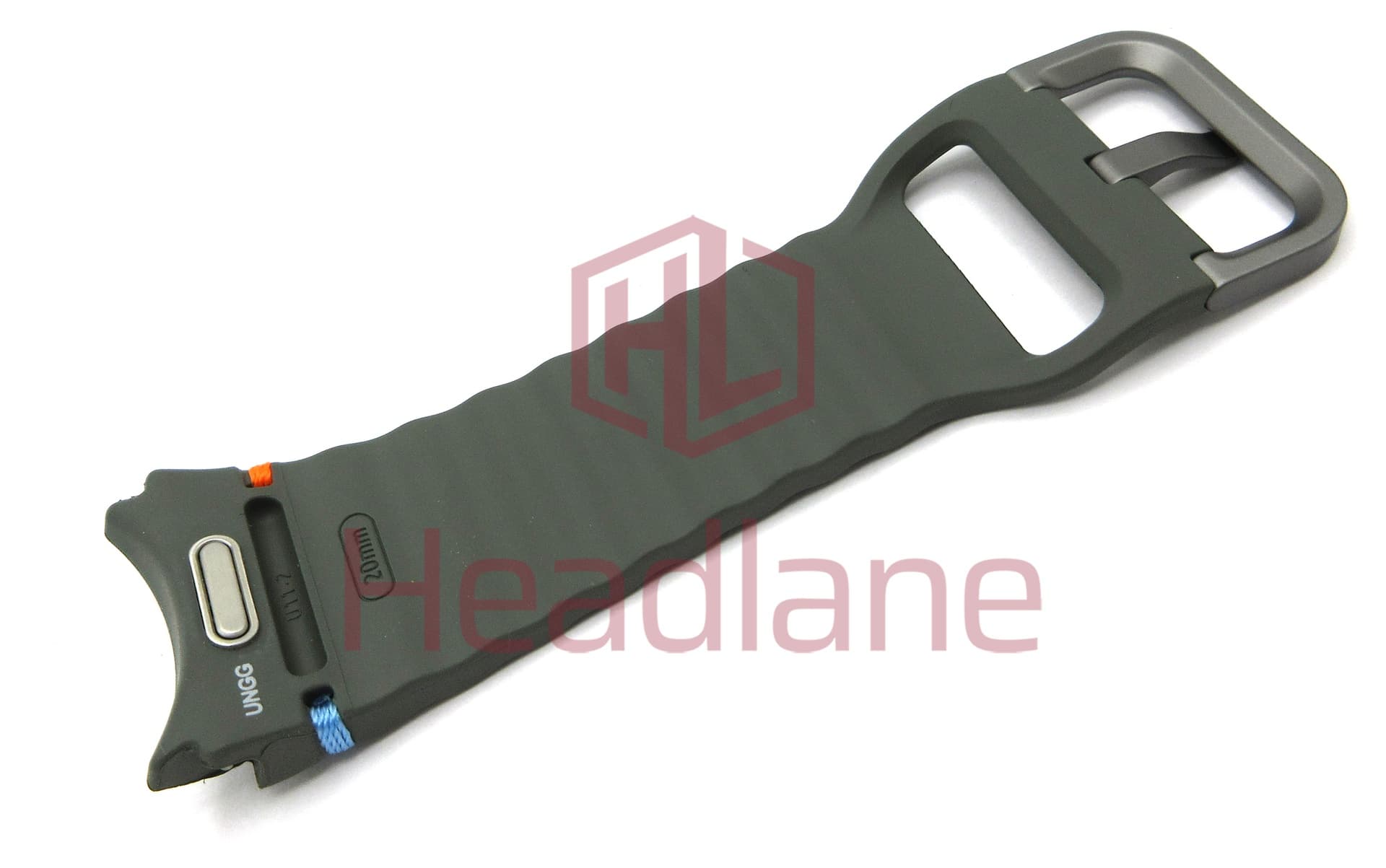 Samsung SM-L300 SM-L305 SM-L310 SM-L315 Galaxy Watch7 Rubber Buckle Strap - Green - view 2