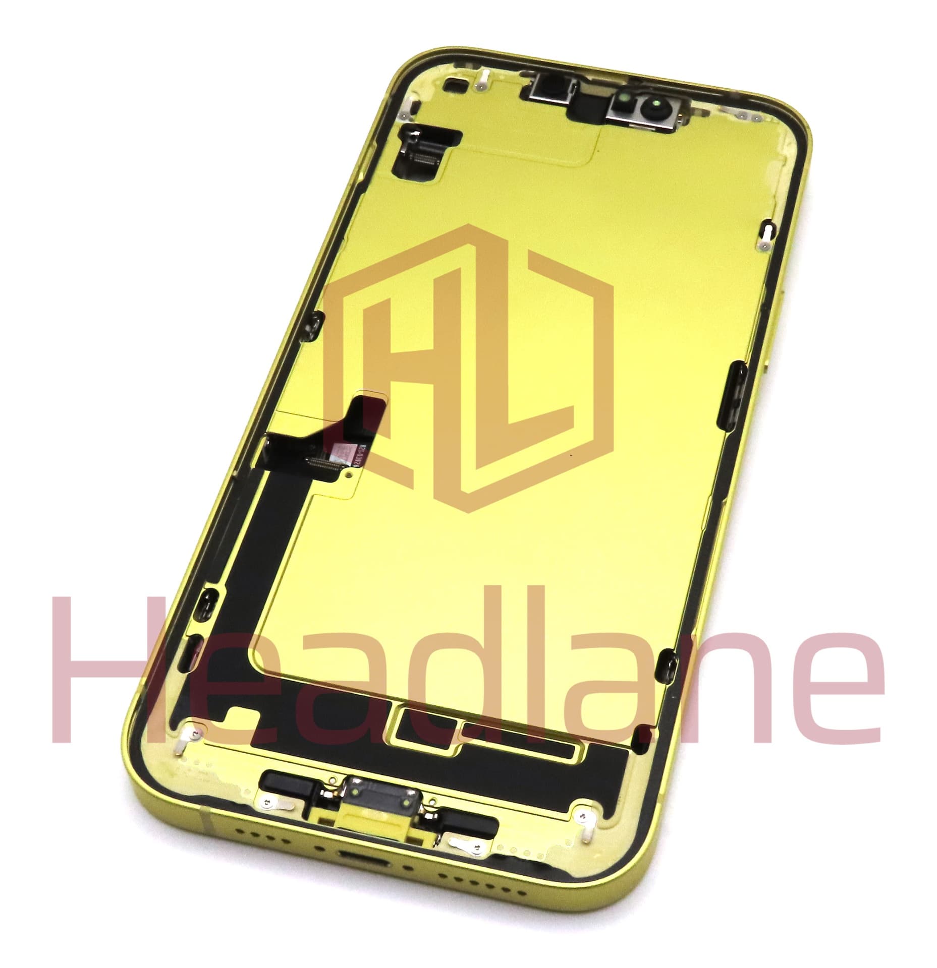 iPhone 14 Plus Back / Battery Cover + Small Parts - Yellow (Pulled - Grade A) - view 2