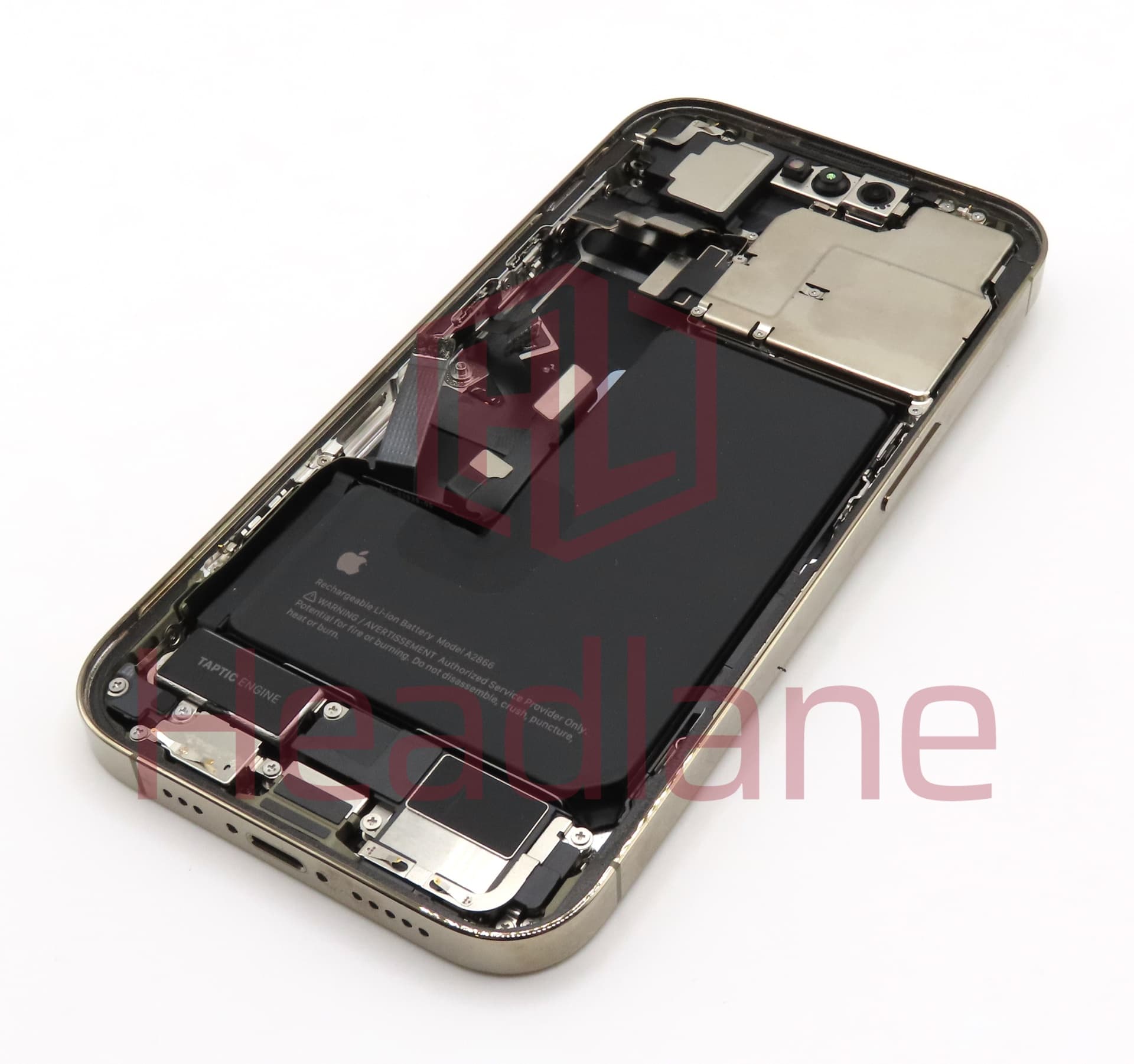 iPhone 14 Pro Back / Battery Cover + Small Parts - Gold (Pulled - Grade B) - view 2
