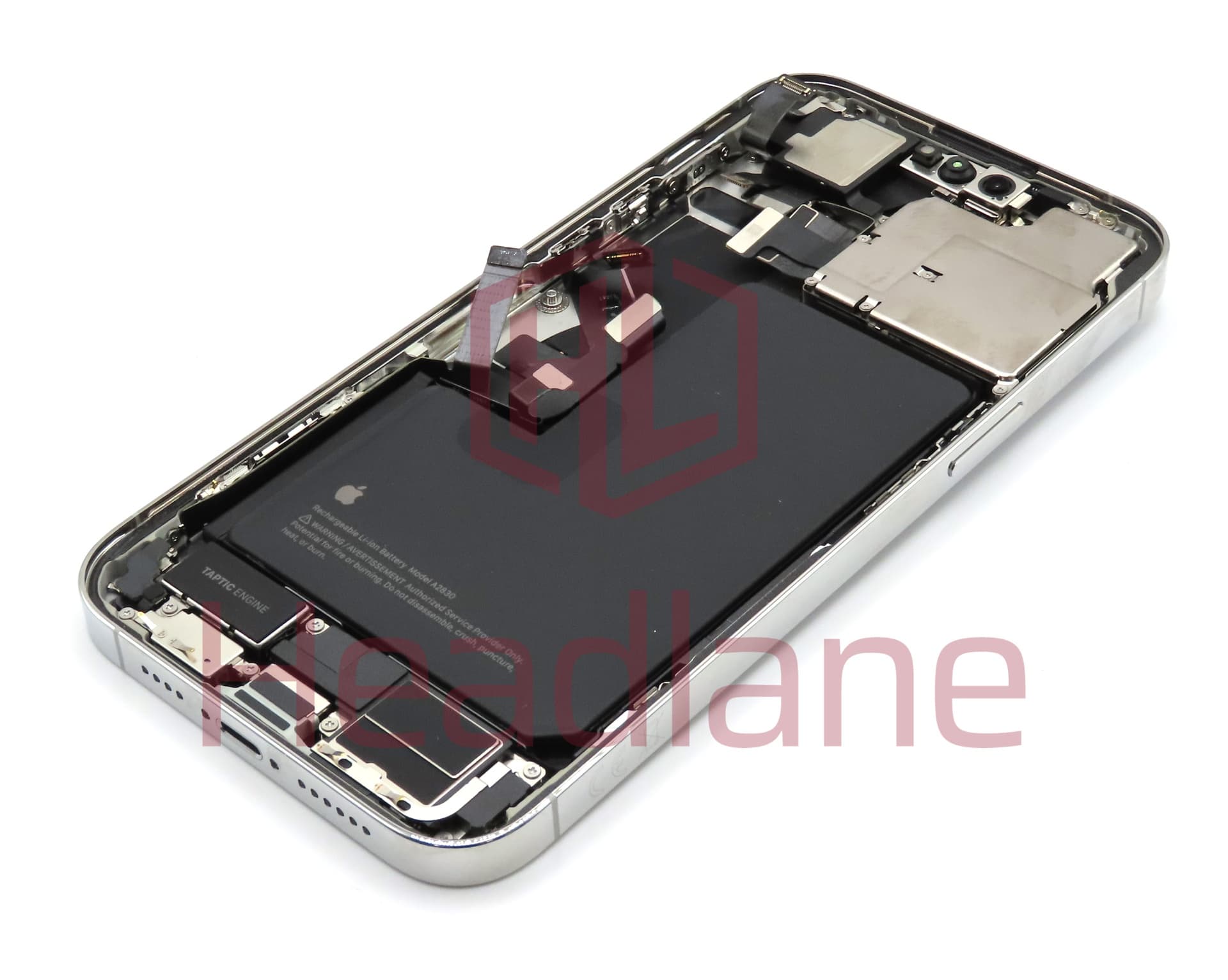 iPhone 14 Pro Max Back / Battery Cover + Small Parts - Silver (Pulled - Grade A) - view 2