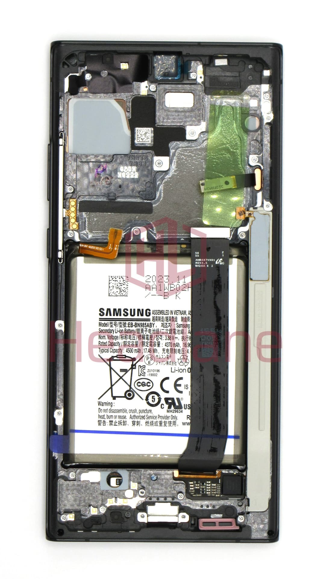 Samsung SM-N986 N985 Galaxy Note 20 Ultra 5G /4G LCD Display / Screen + Touch + Battery - Black (No Camera) - view 2