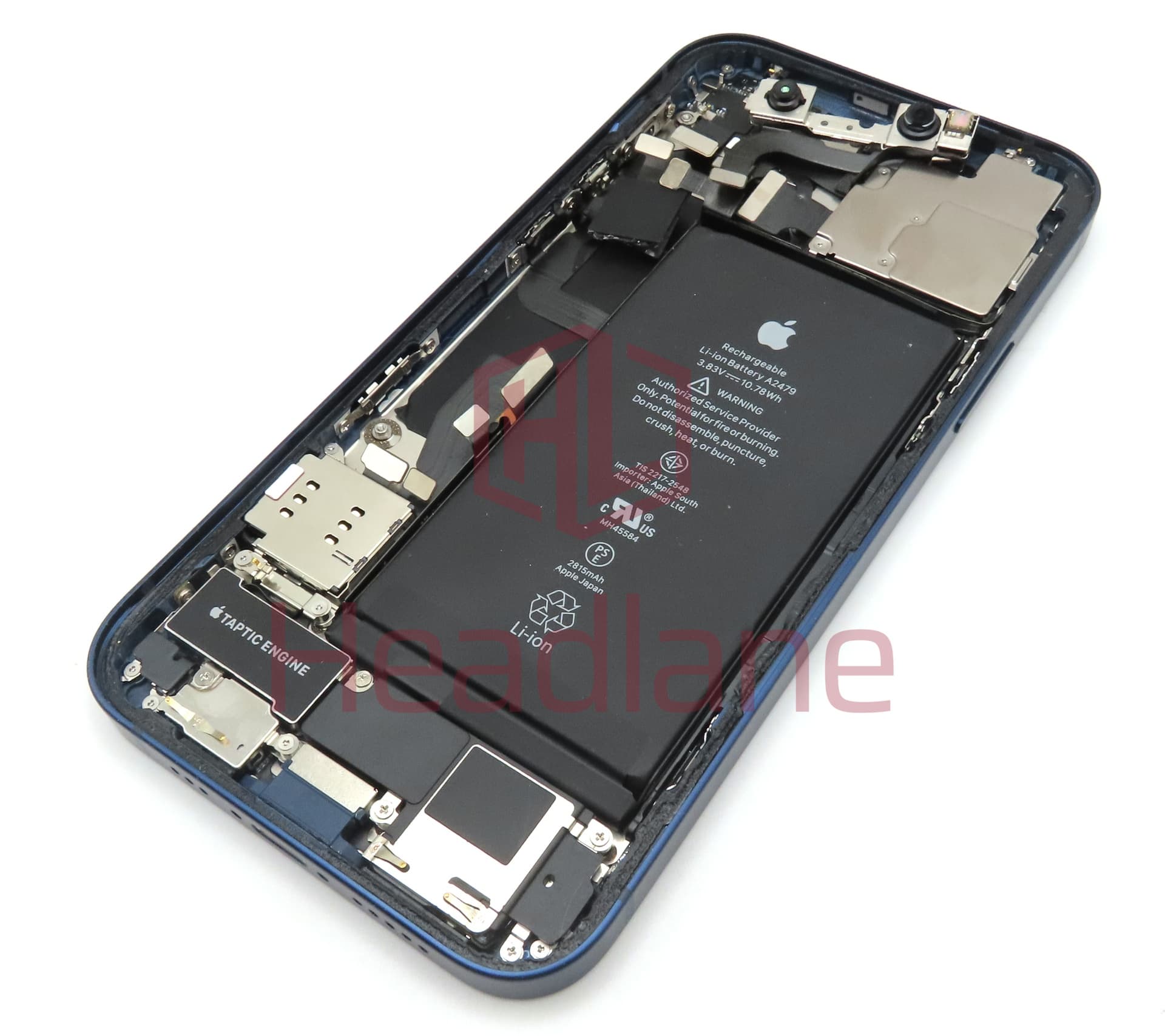 Apple iPhone 12 Back / Battery Cover + Small Parts - Blue (Pulled - Grade B) - view 2