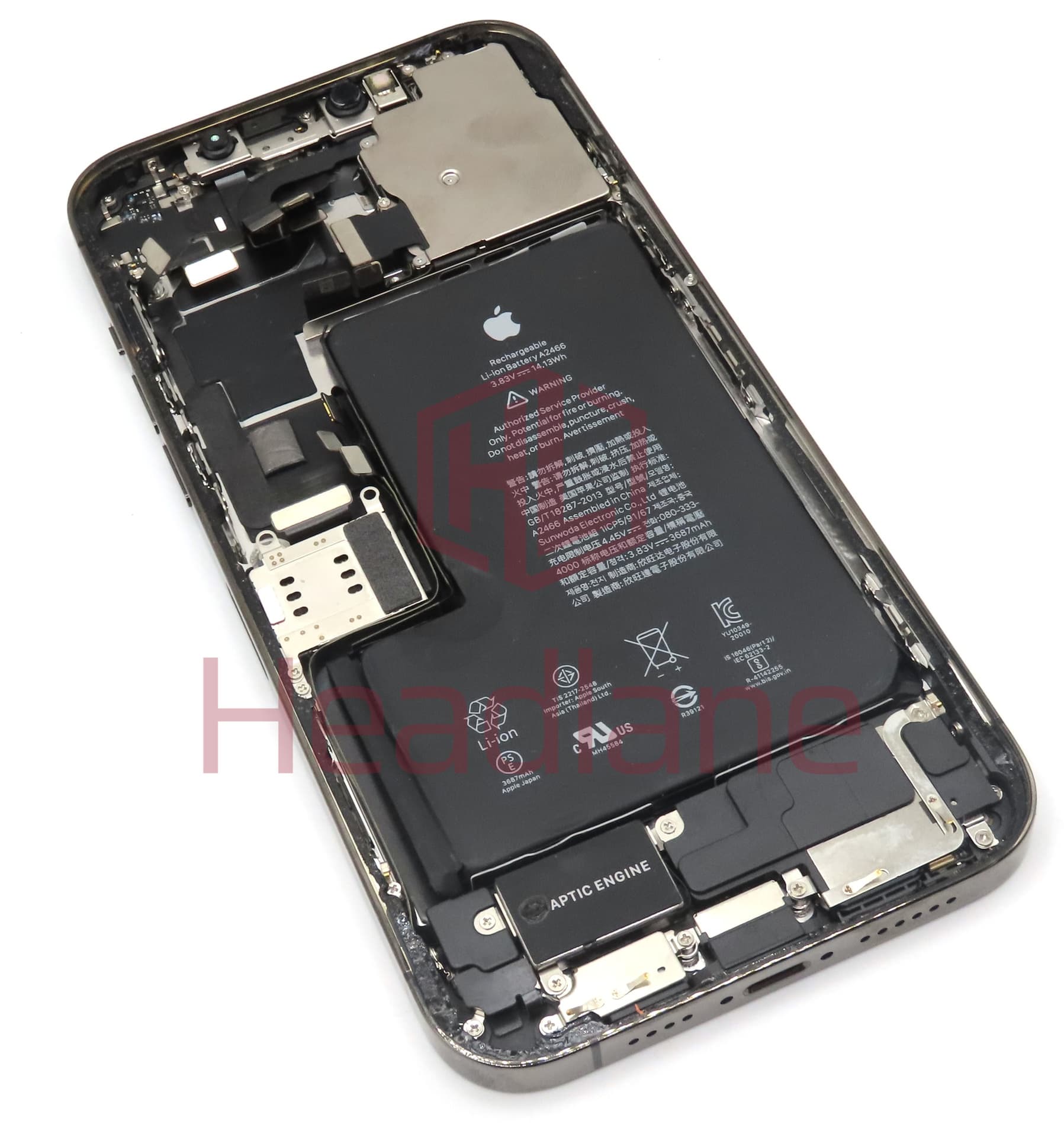 iPhone 12 Pro Max Back / Battery Cover + Small Parts - Graphite (Pulled - Grade A) - view 2