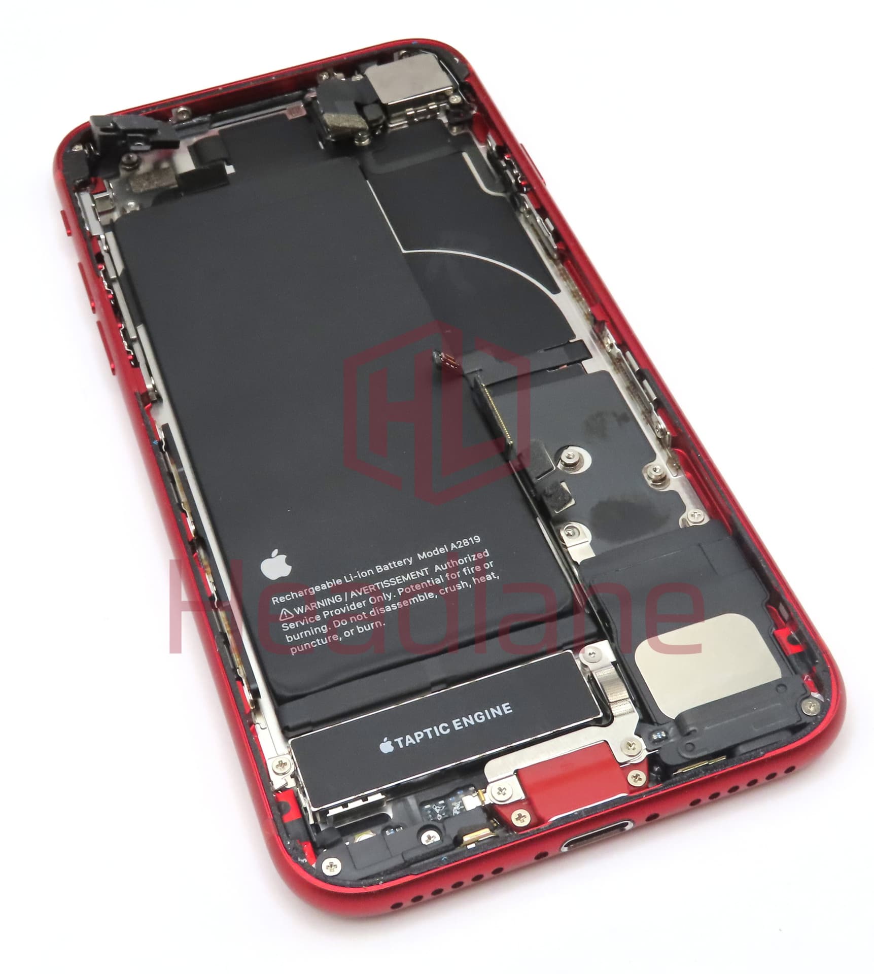 iPhone SE (3rd Gen) Back / Battery Cover + Small Parts - Red (Pulled - Grade A) - view 2