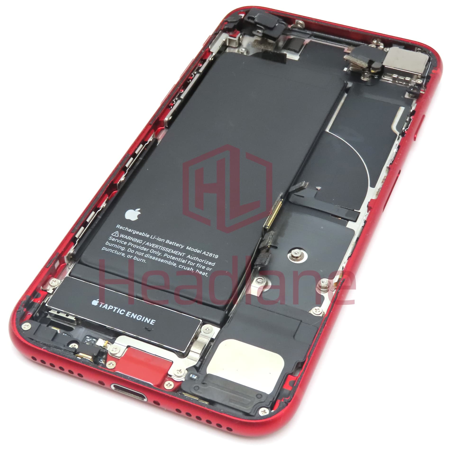 iPhone SE (3rd Gen) Back / Battery Cover + Small Parts - Red (Pulled - Grade B) - view 2