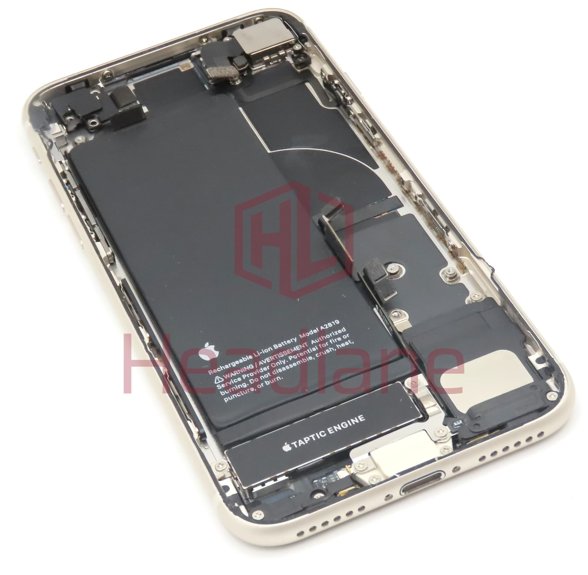 iPhone SE (3rd Gen) Back / Battery Cover + Small Parts - Starlight (Pulled - Grade A) - view 2